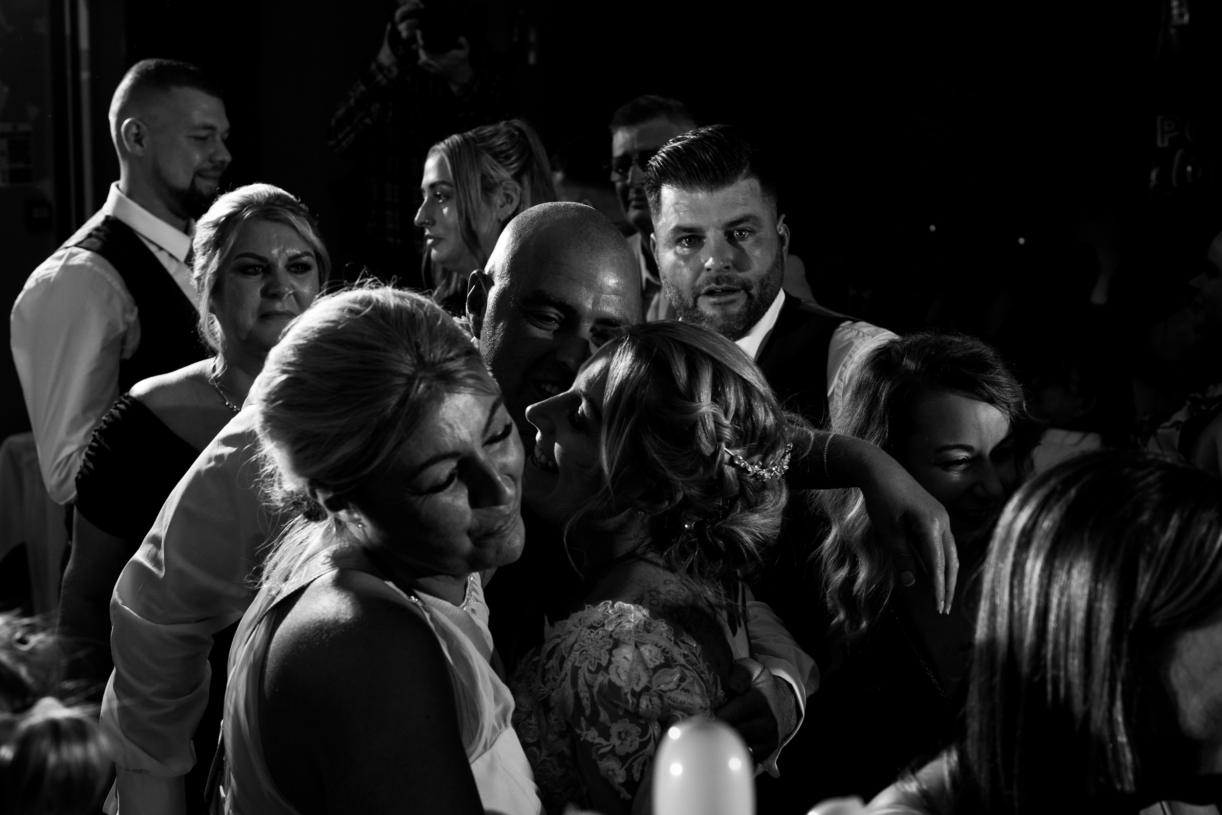 Emotional portrait of the guests after the first dance at Norton Grange.