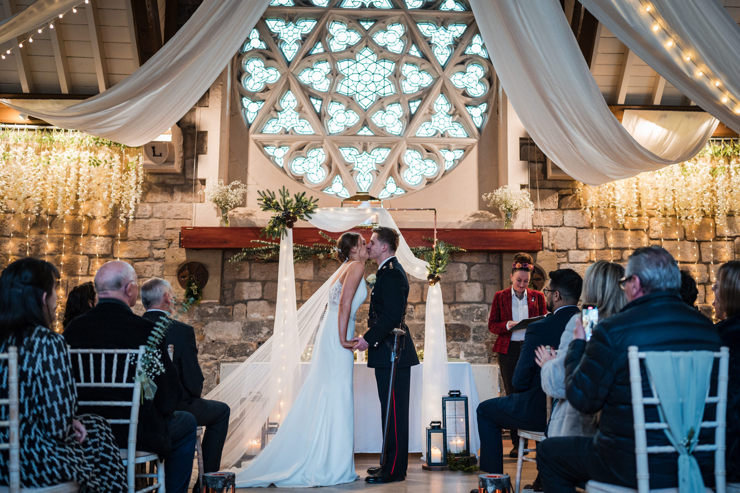 The first kiss at Fielden Hall.