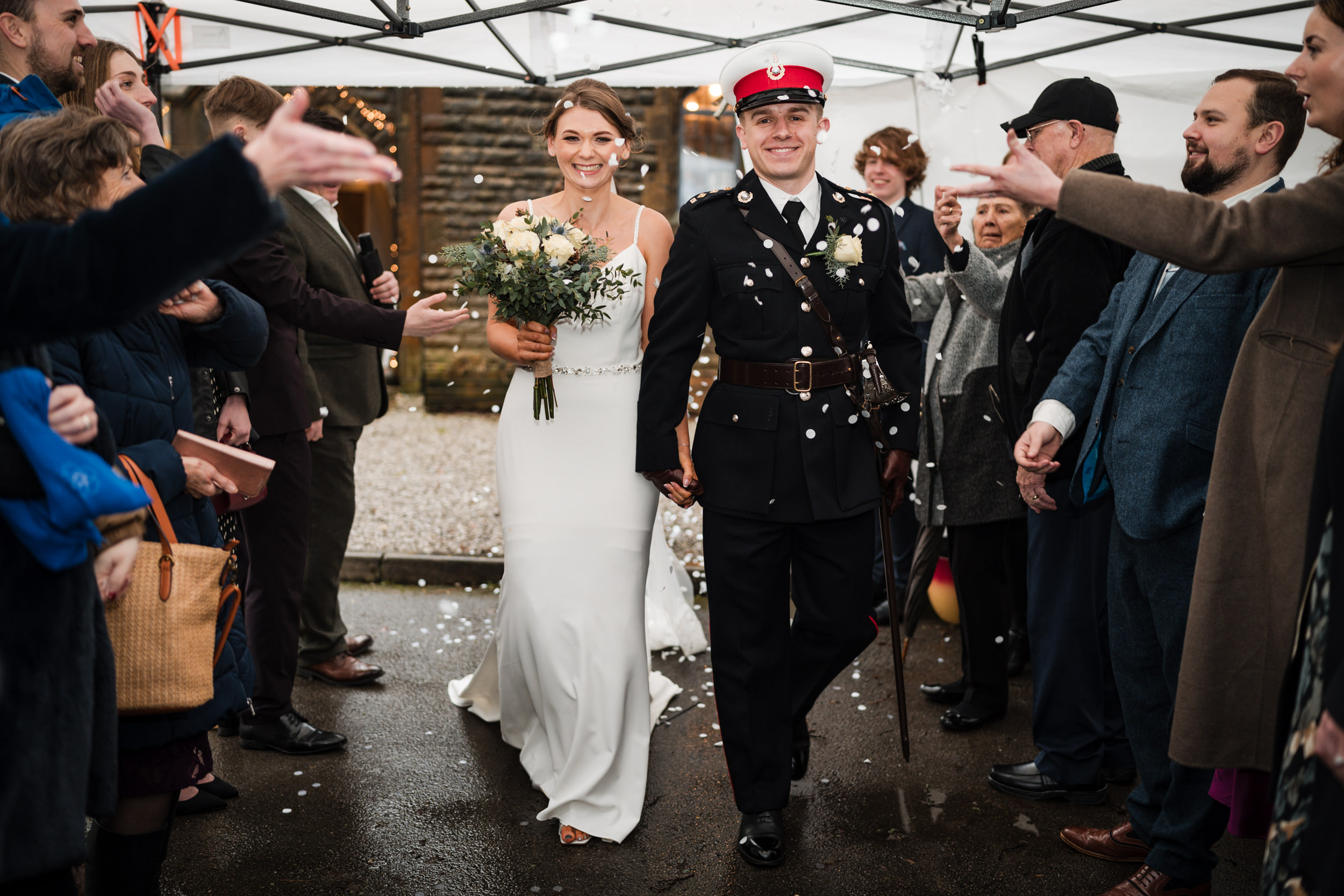 Confetti walk. Fielden Hall