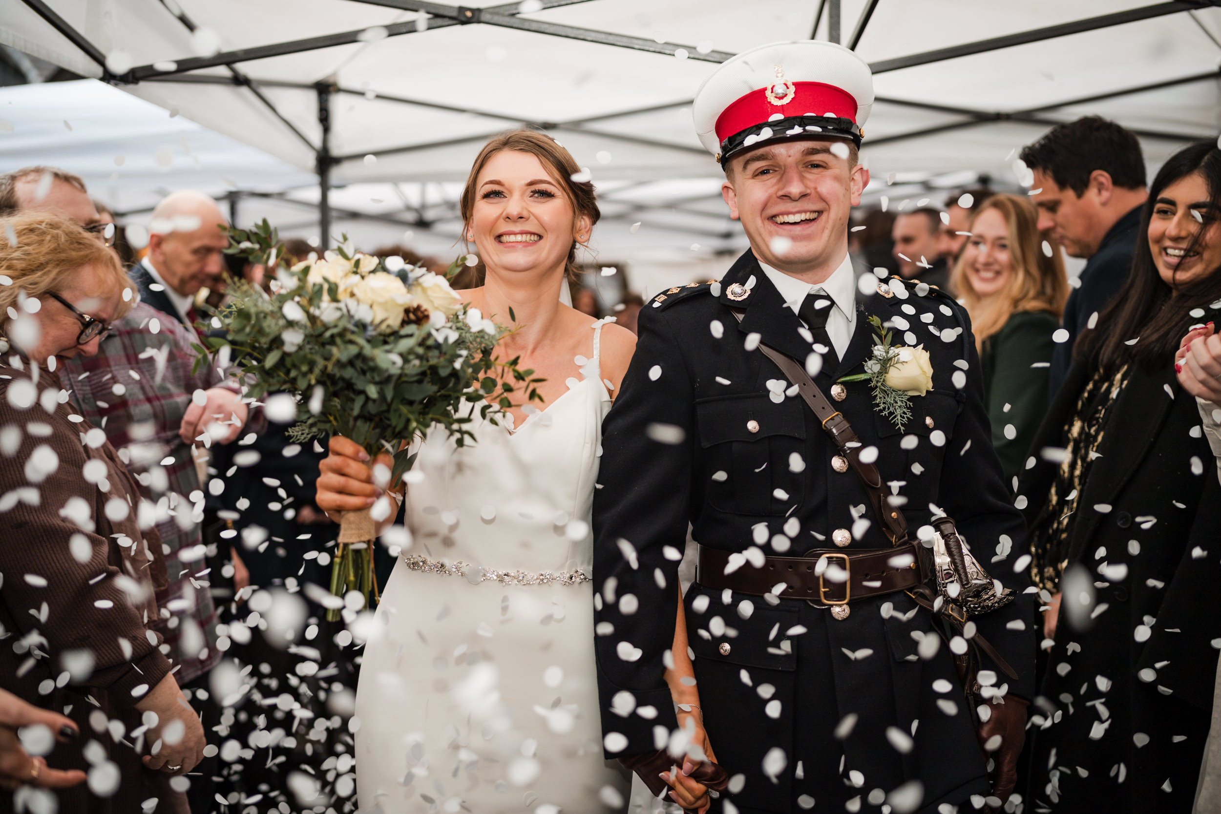 Confetti walk. Fielden Hall