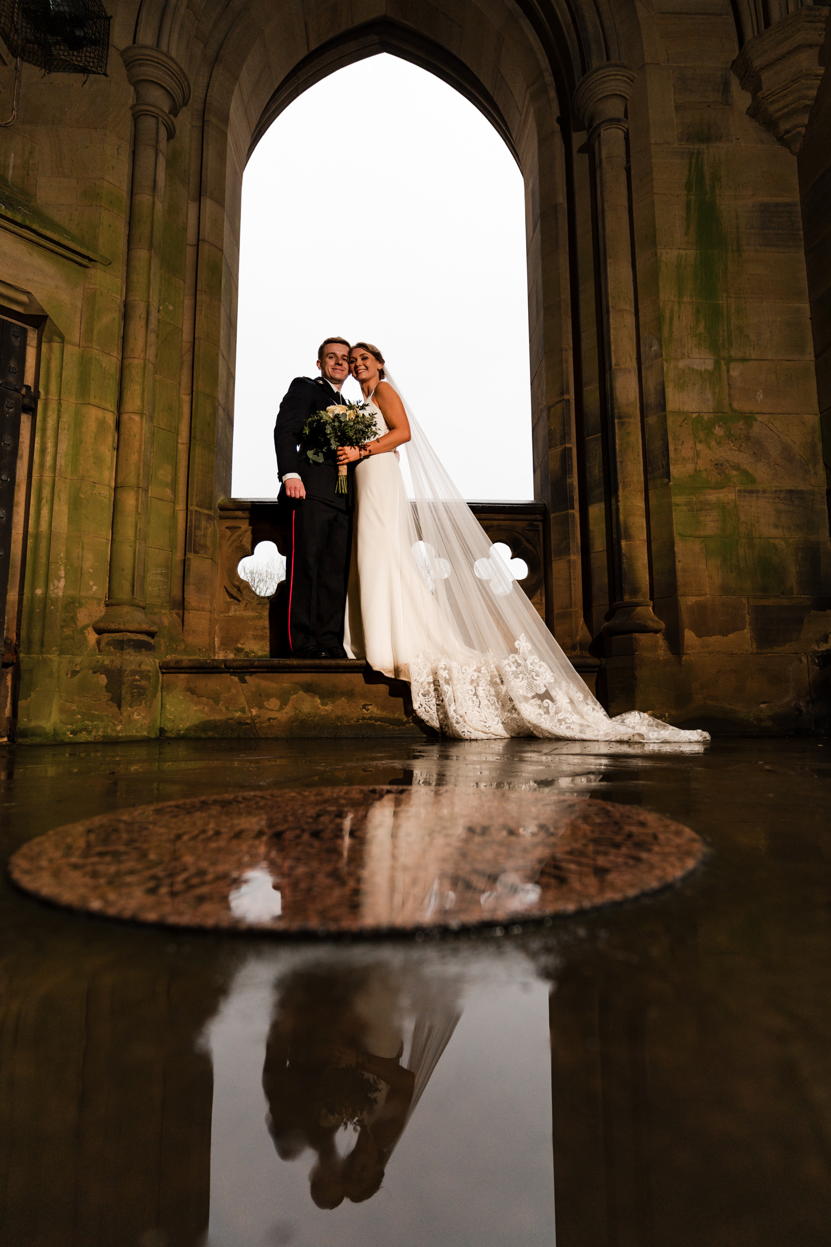Couple portrait. Todmorden Unitarian Church. Fielden Hall.