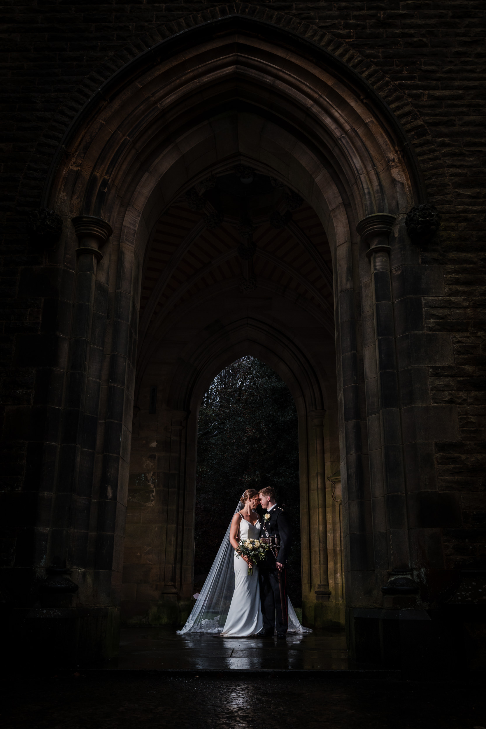 Couple portrait. Todmorden Unitarian Church. Fielden Hall.