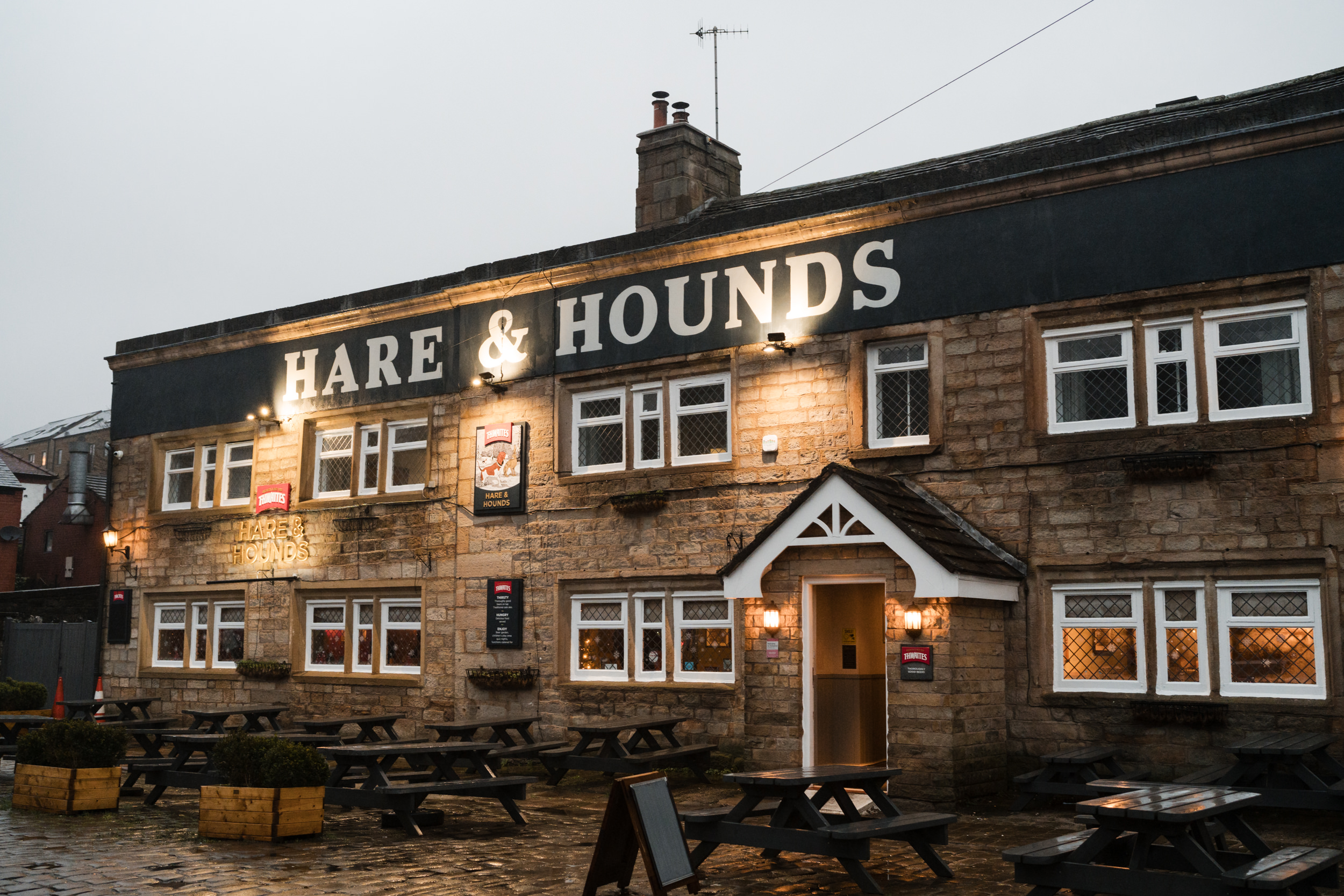 The Hare and Hounds. Todmorden. FIelden Hall.