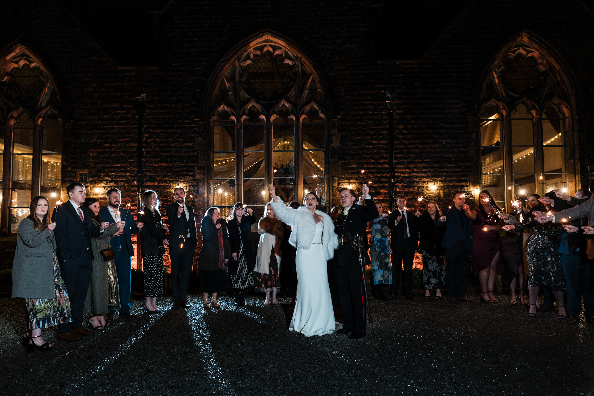 Sparklers at Fielden Hall.