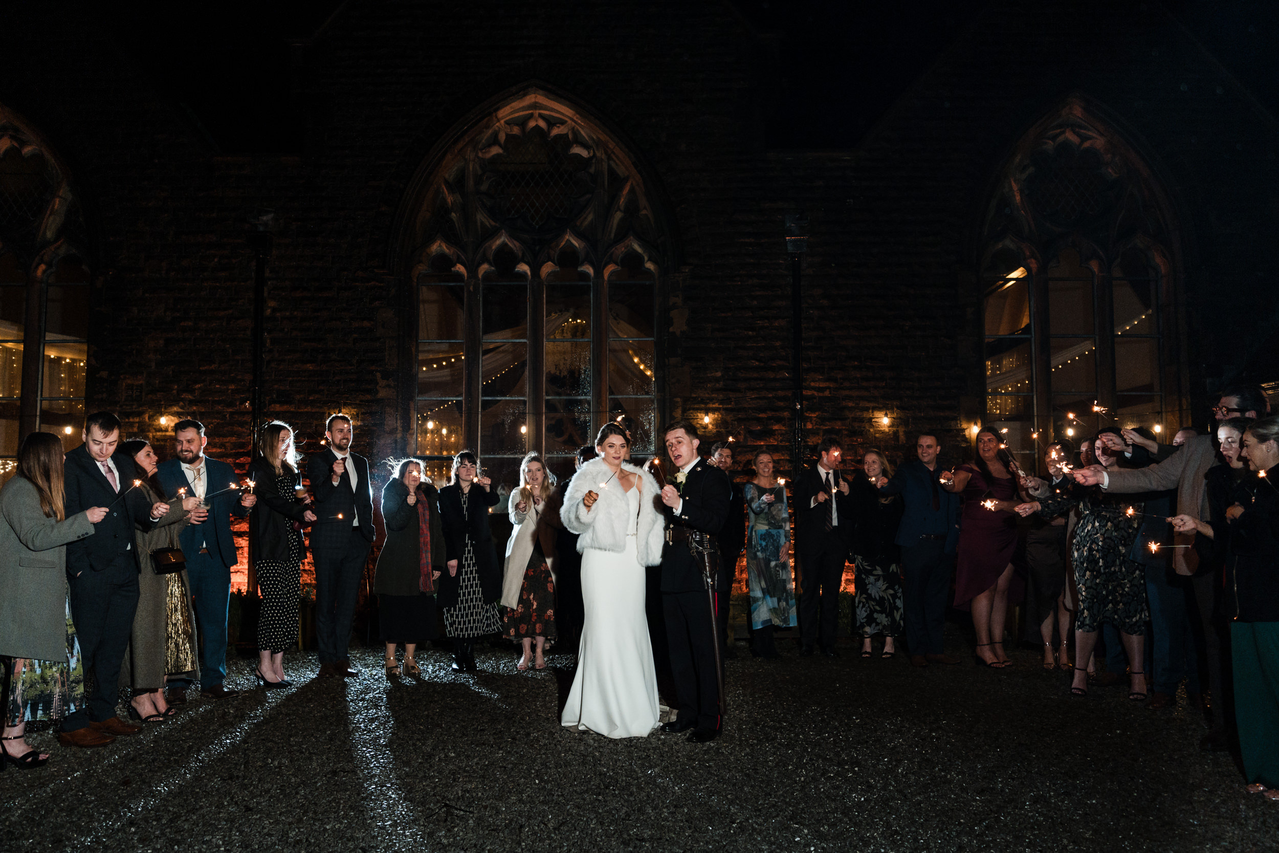 Sparklers at Fielden Hall.