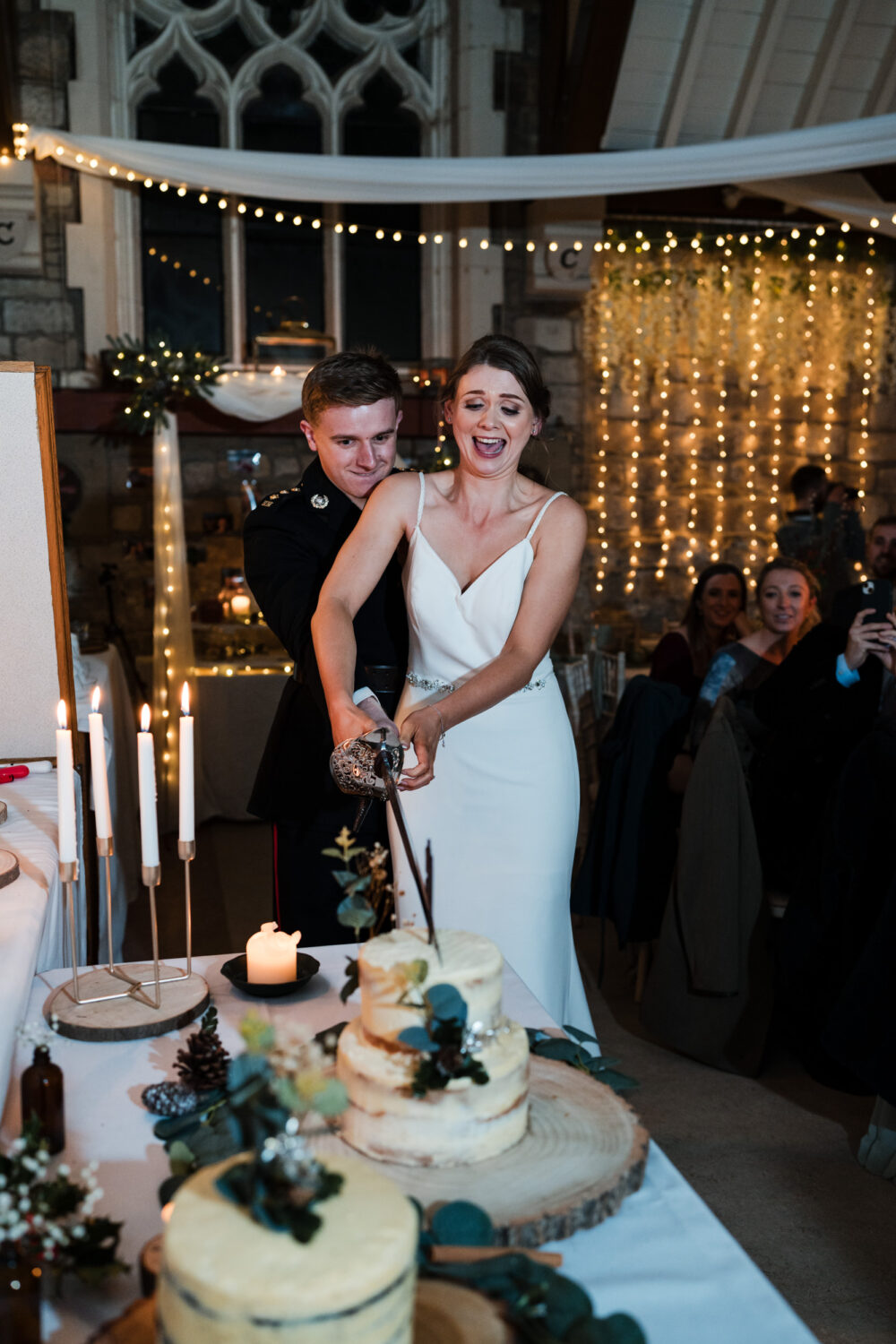 Cake cutting at Fielden Hall