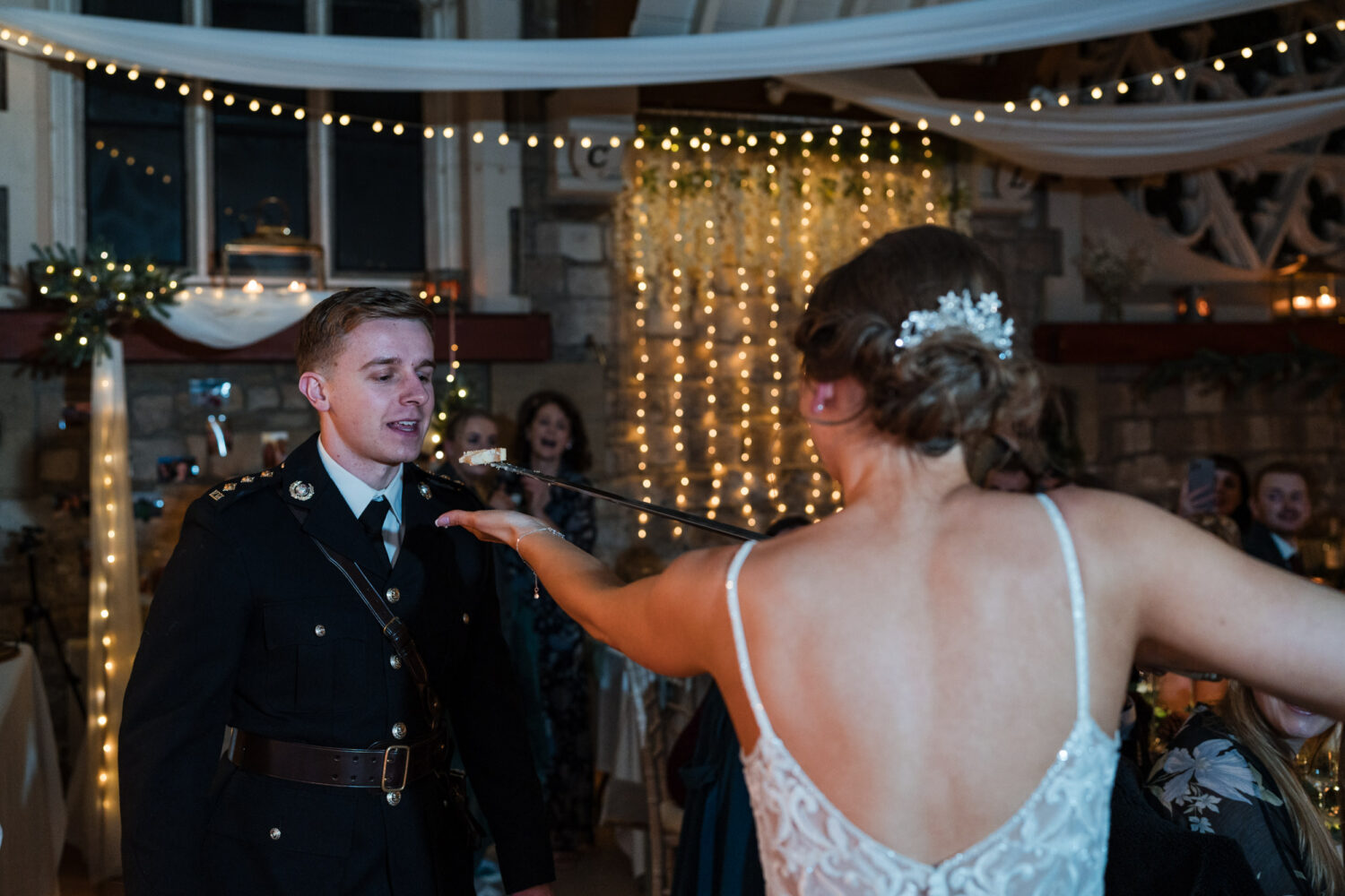 Cake cutting at Fielden Hall