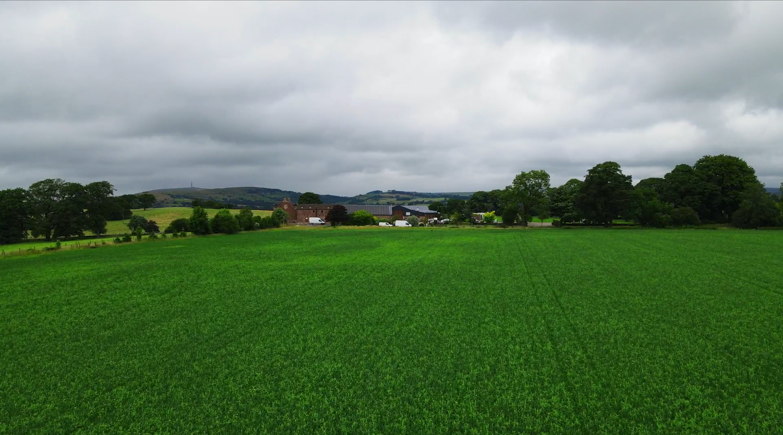 Drone view of Heaton House Farm