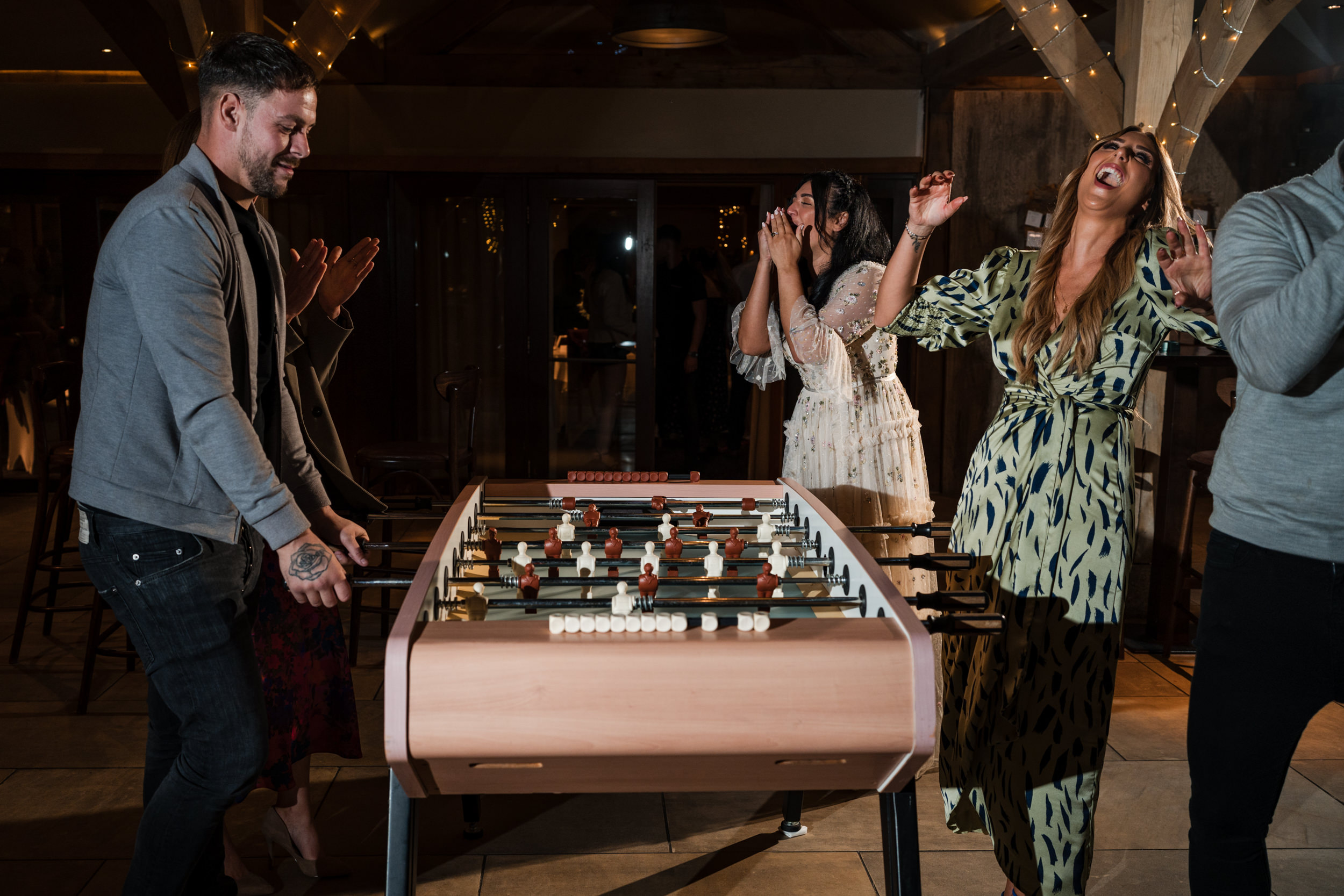 Foosball at the White Hart Inn, Lydgate.