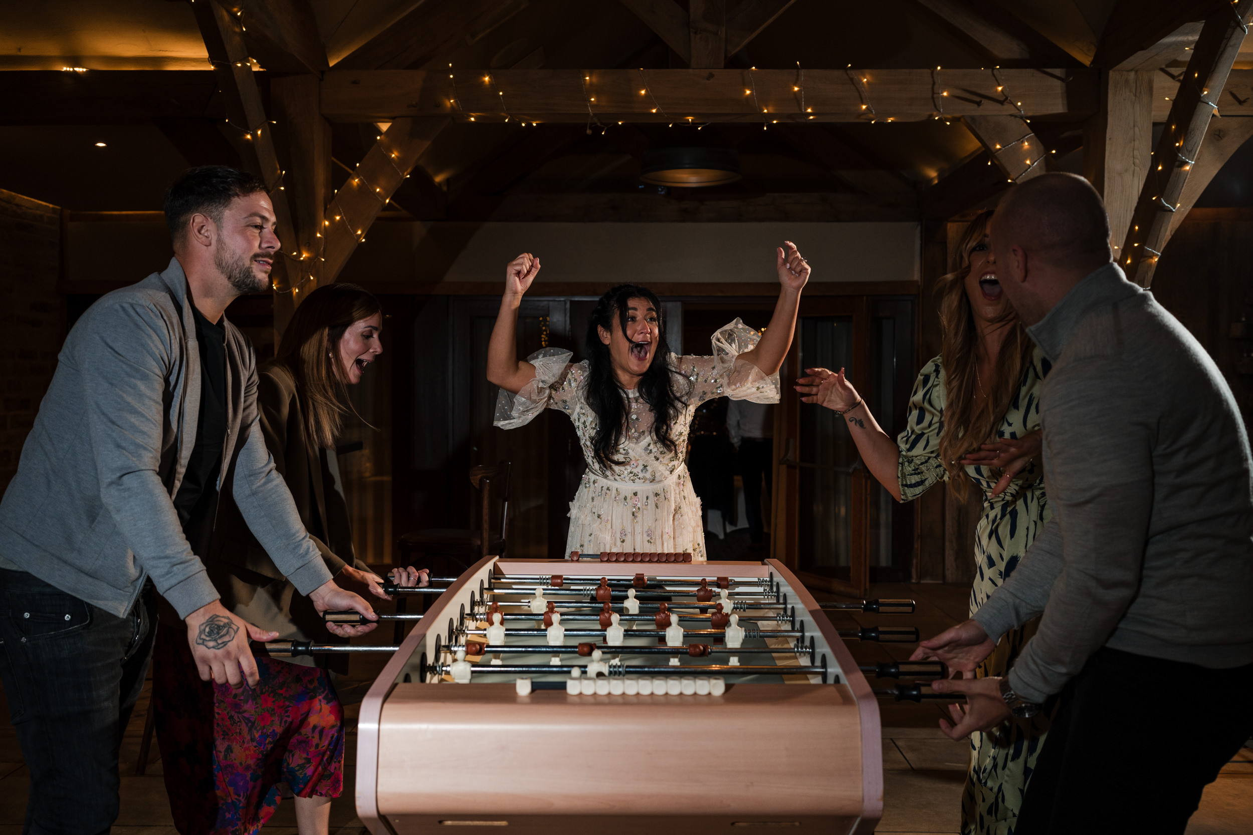 Foosball at the White Hart Inn, Lydgate.