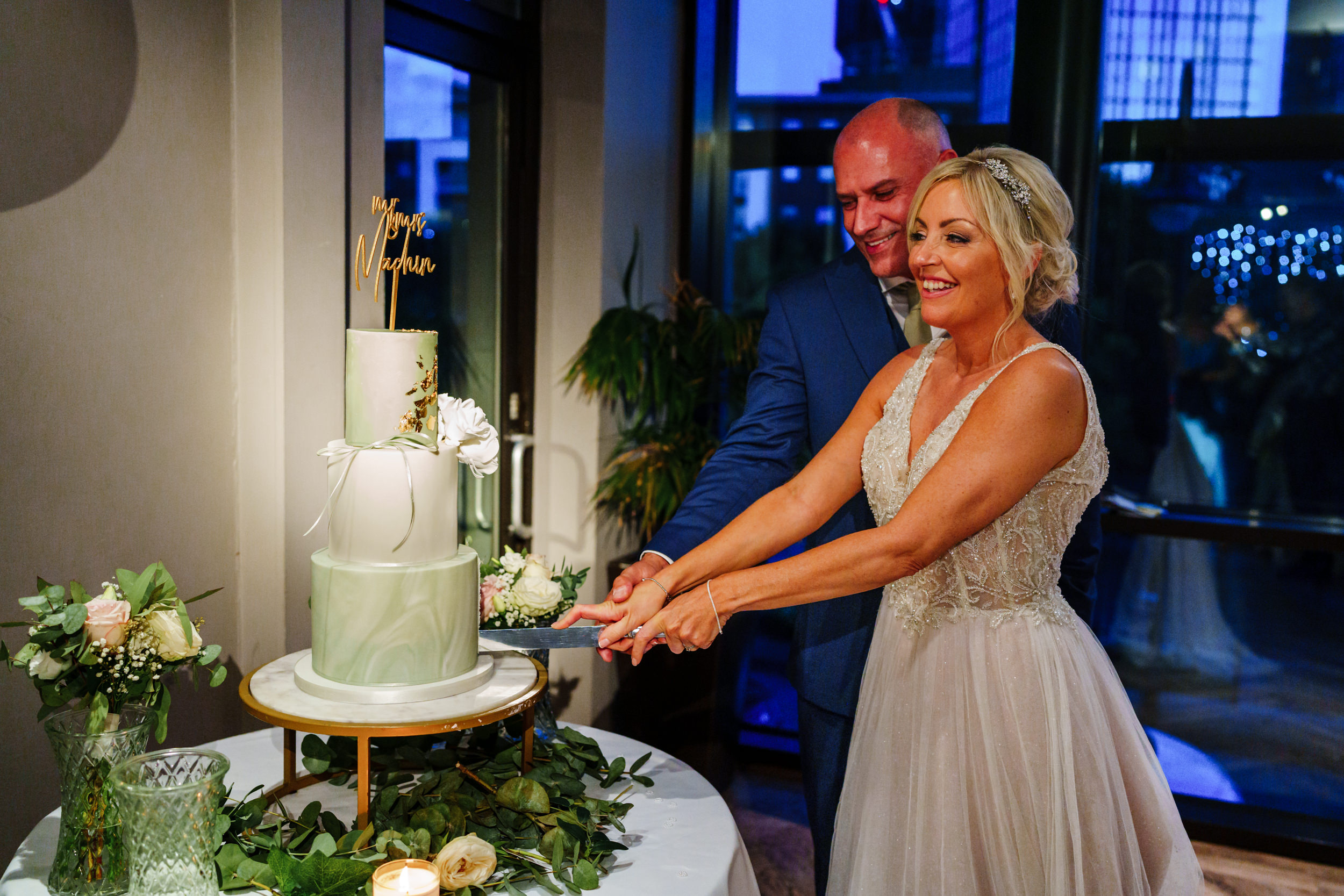 Cake cutting at the Castlefield Rooms