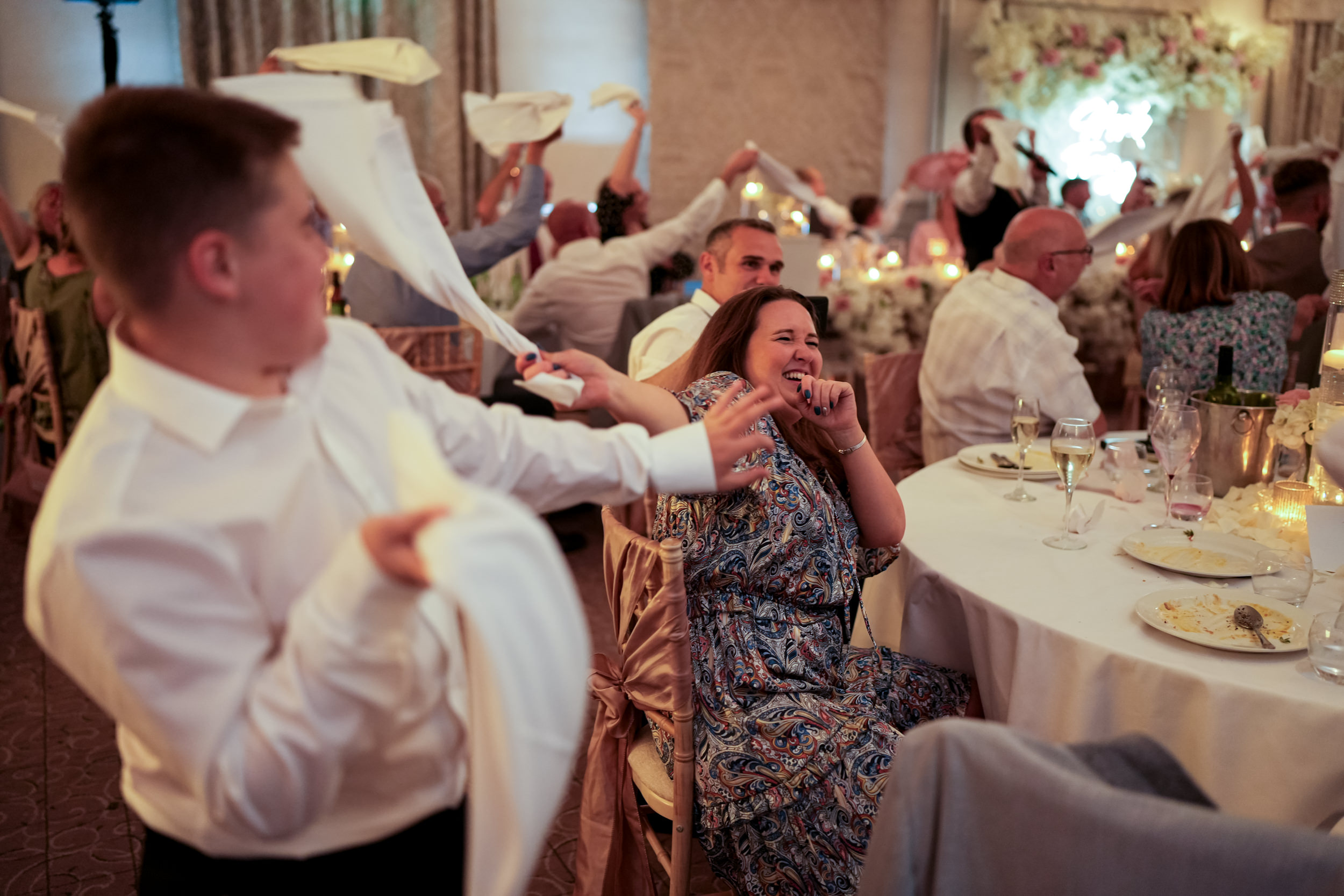 Singing waiters performance at Mottram Hall
