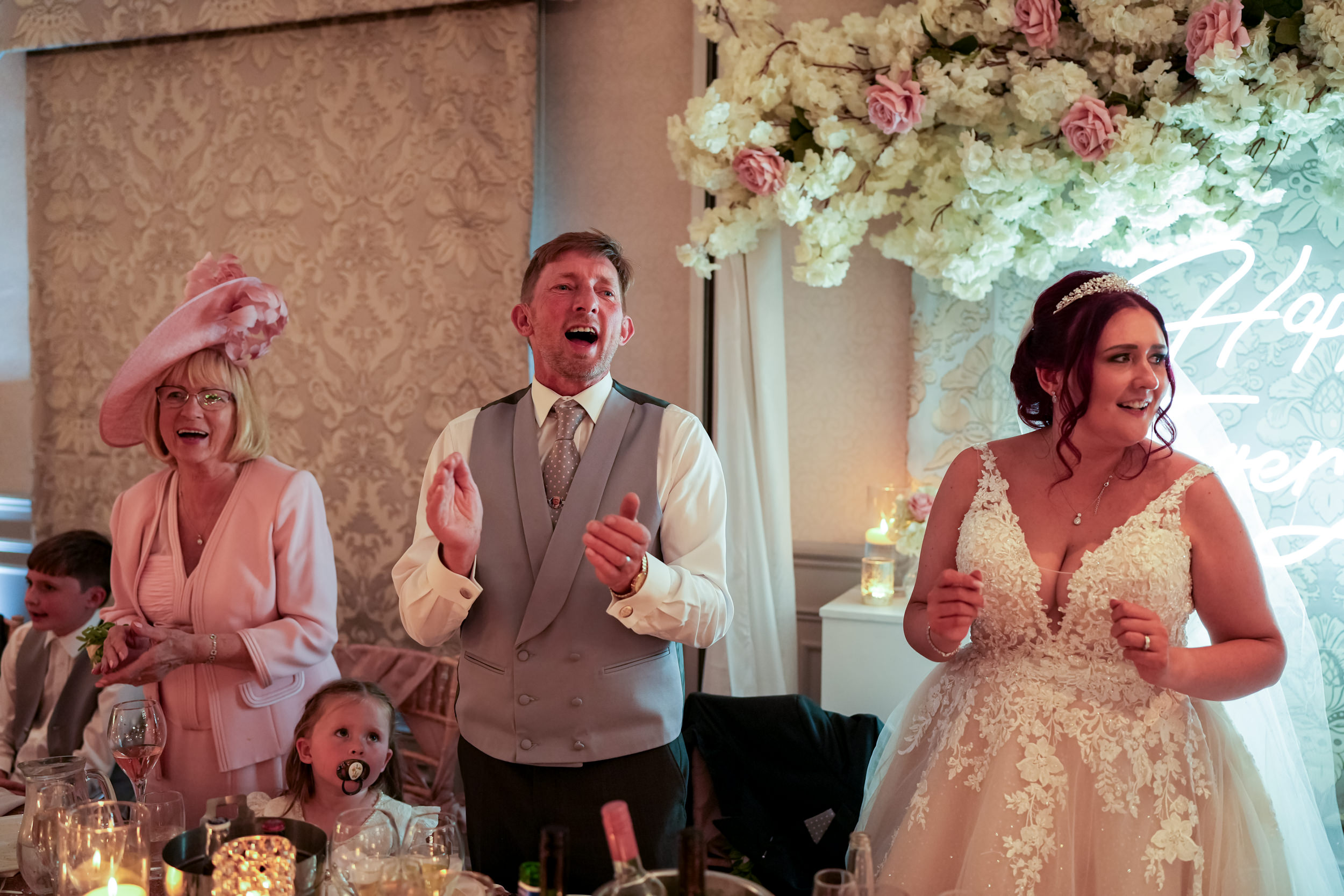 Singing waiters performance at Mottram Hall