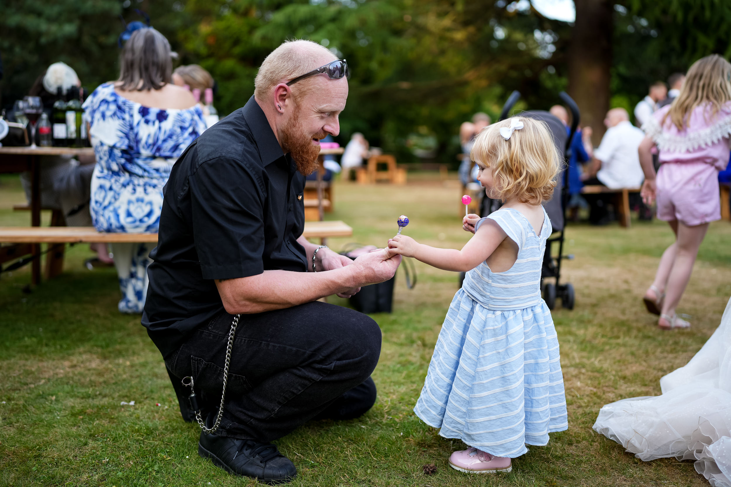 Father and daughter playing
