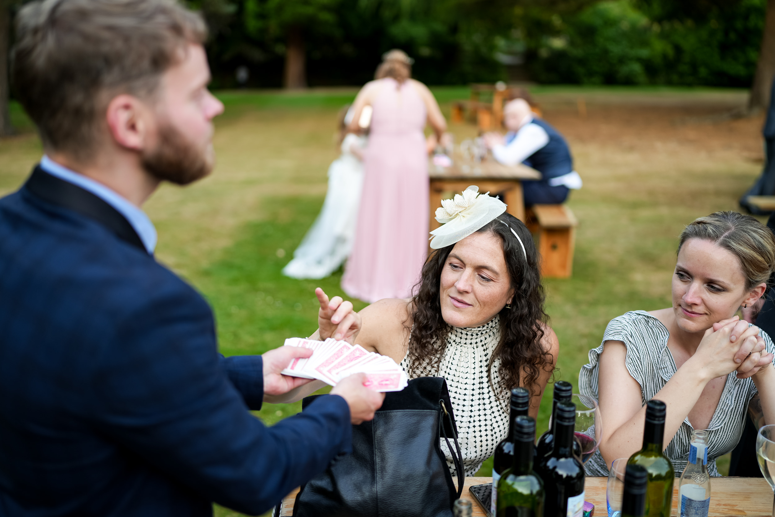 Close up magician at Mottram Hall