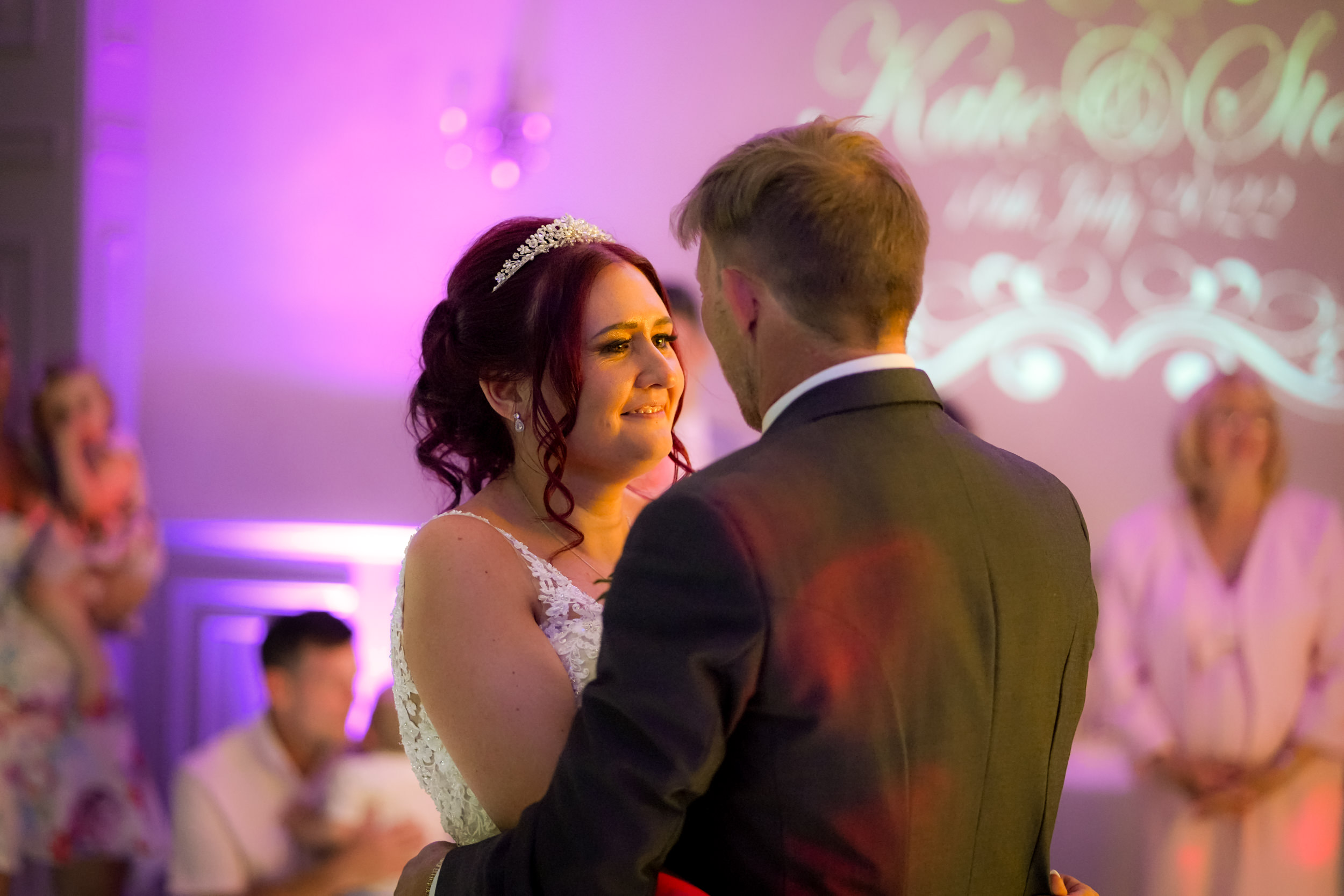 Bride and groom dancing at Mottram Hall