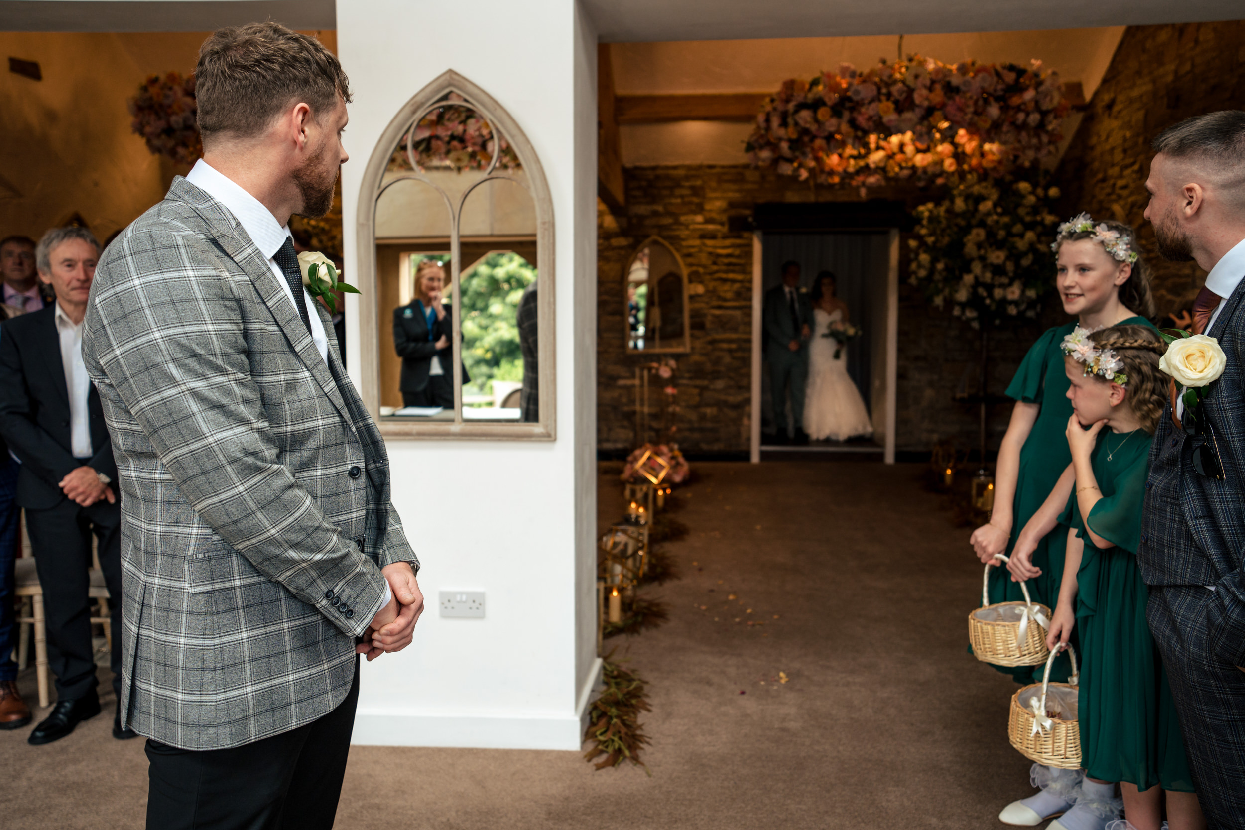 Bride entering for their Grains Bar wedding ceremony