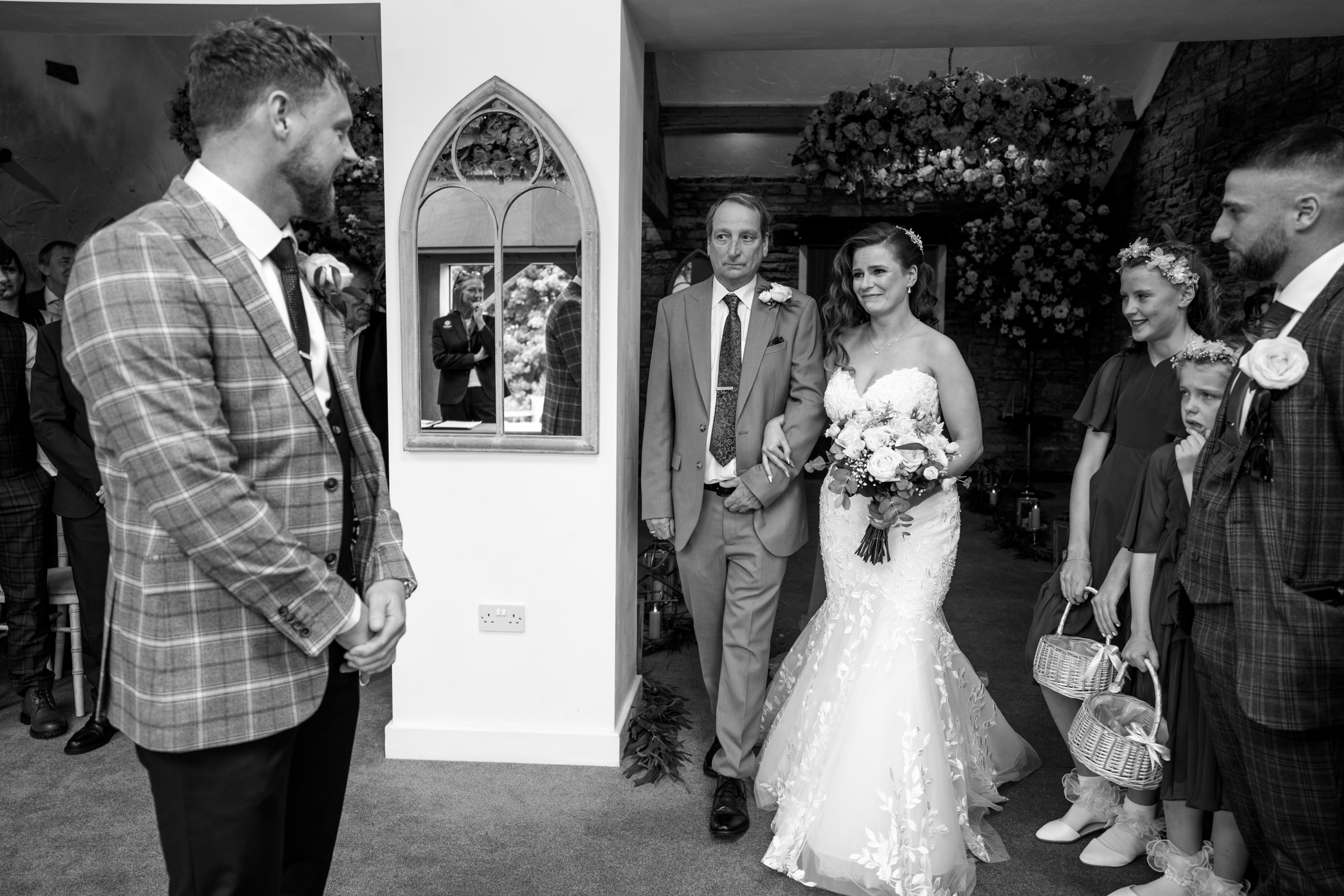Bride entering for their Grains Bar wedding ceremony