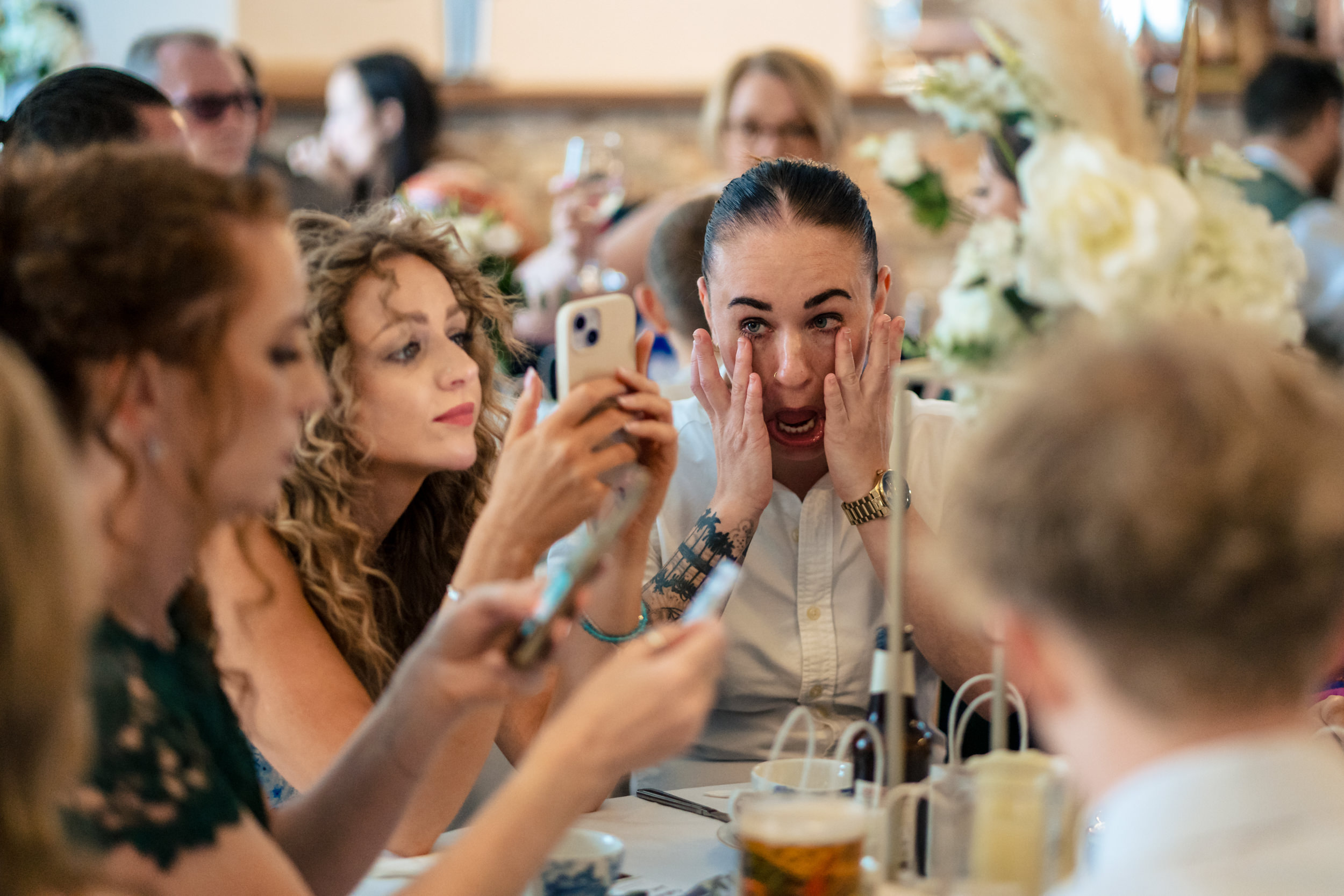 Guests during wedding breakfast