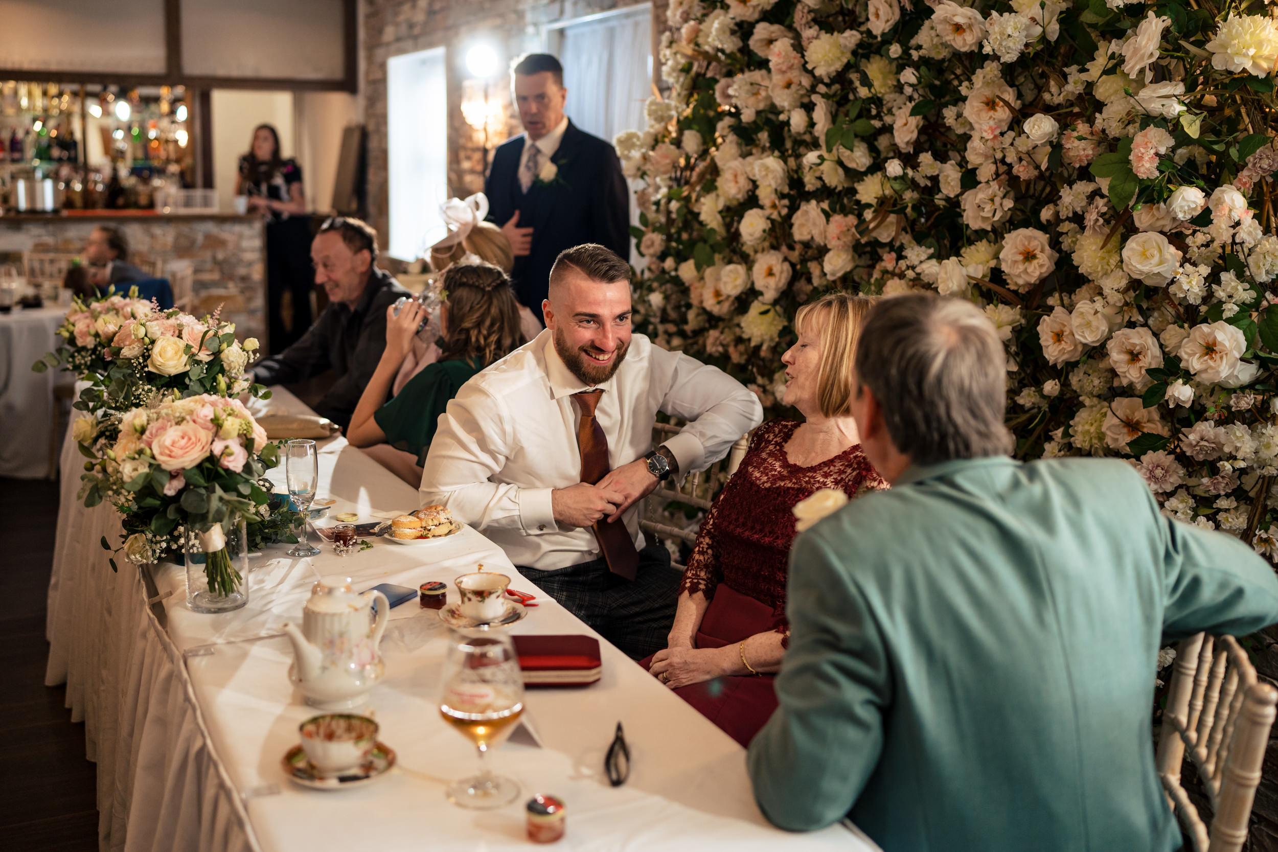 Guests during wedding breakfast