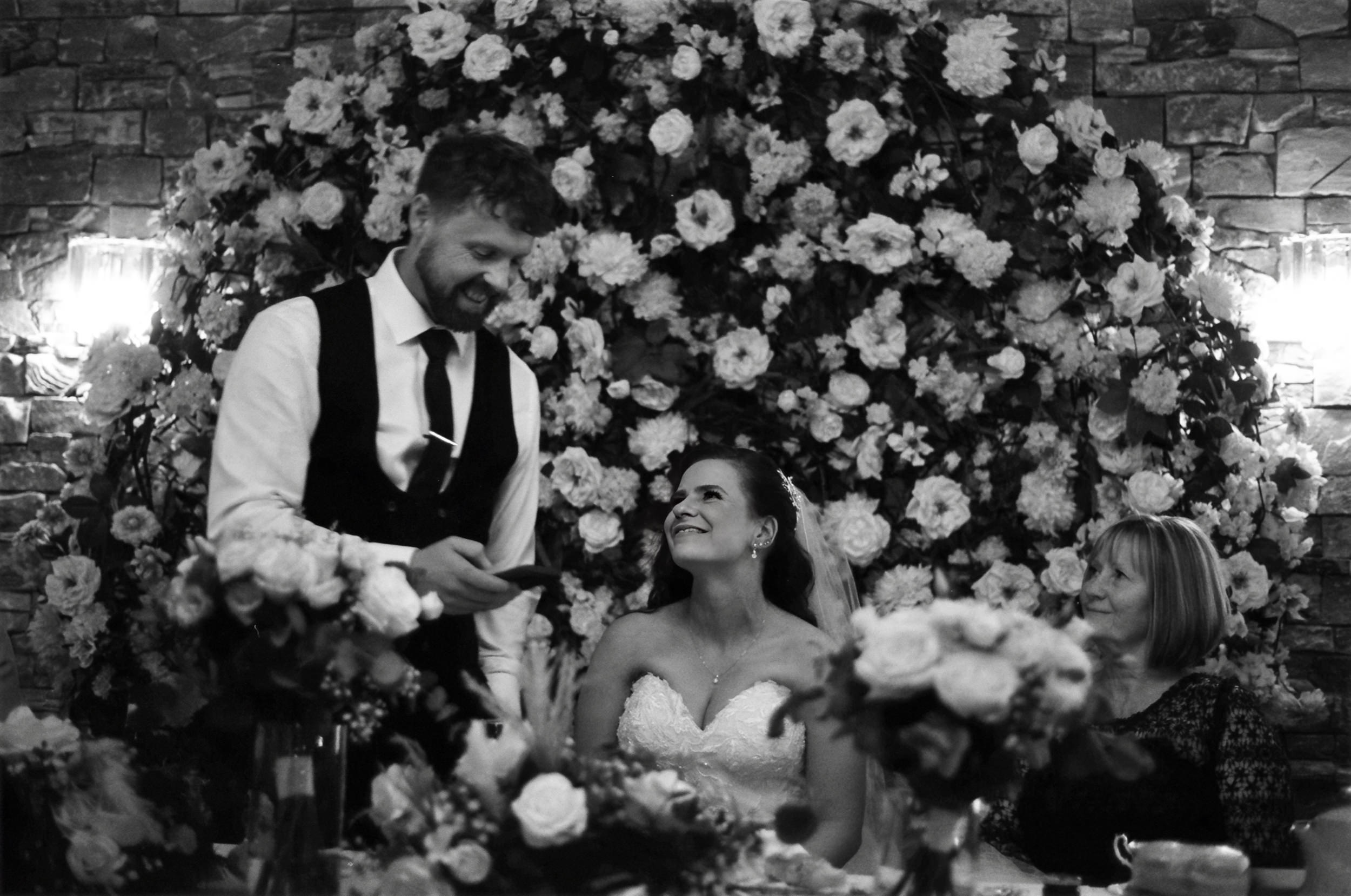 Wedding speeches at Grains Bar