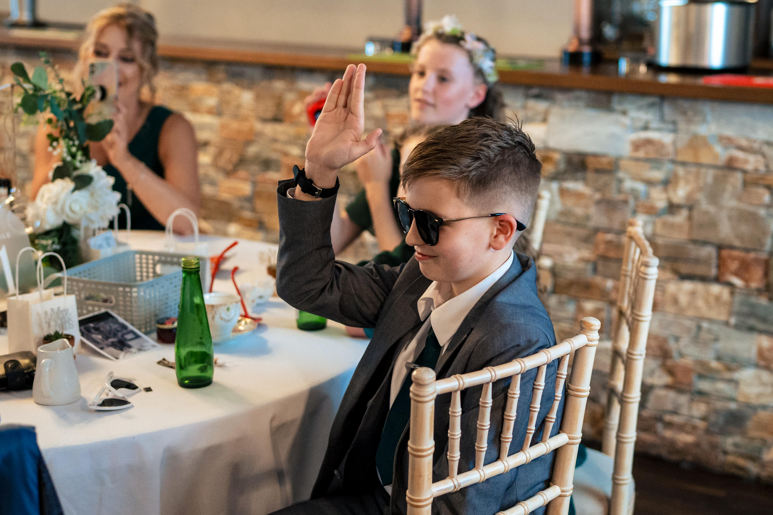 Guests during wedding breakfast
