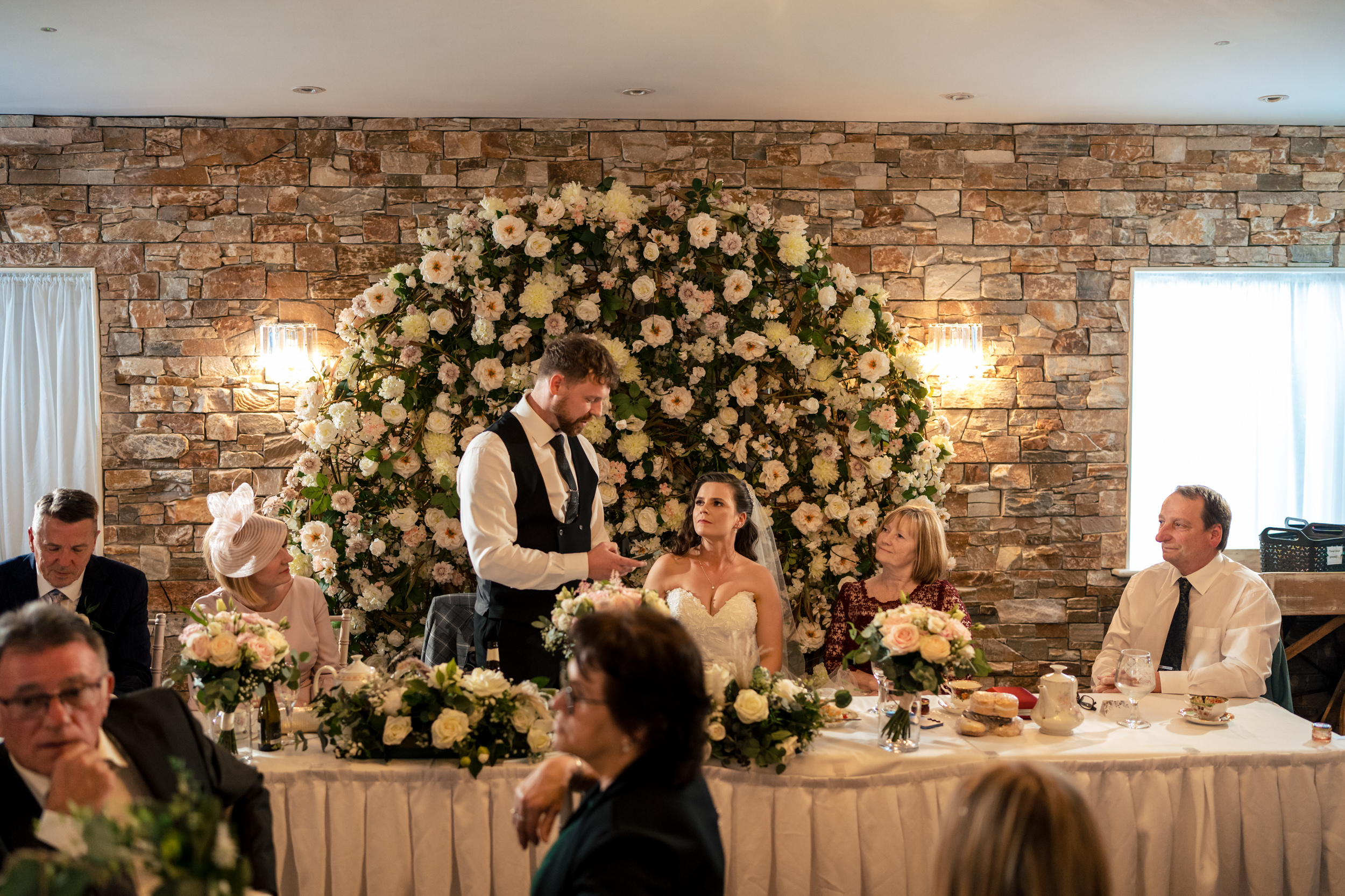 Wedding speeches at Grains Bar