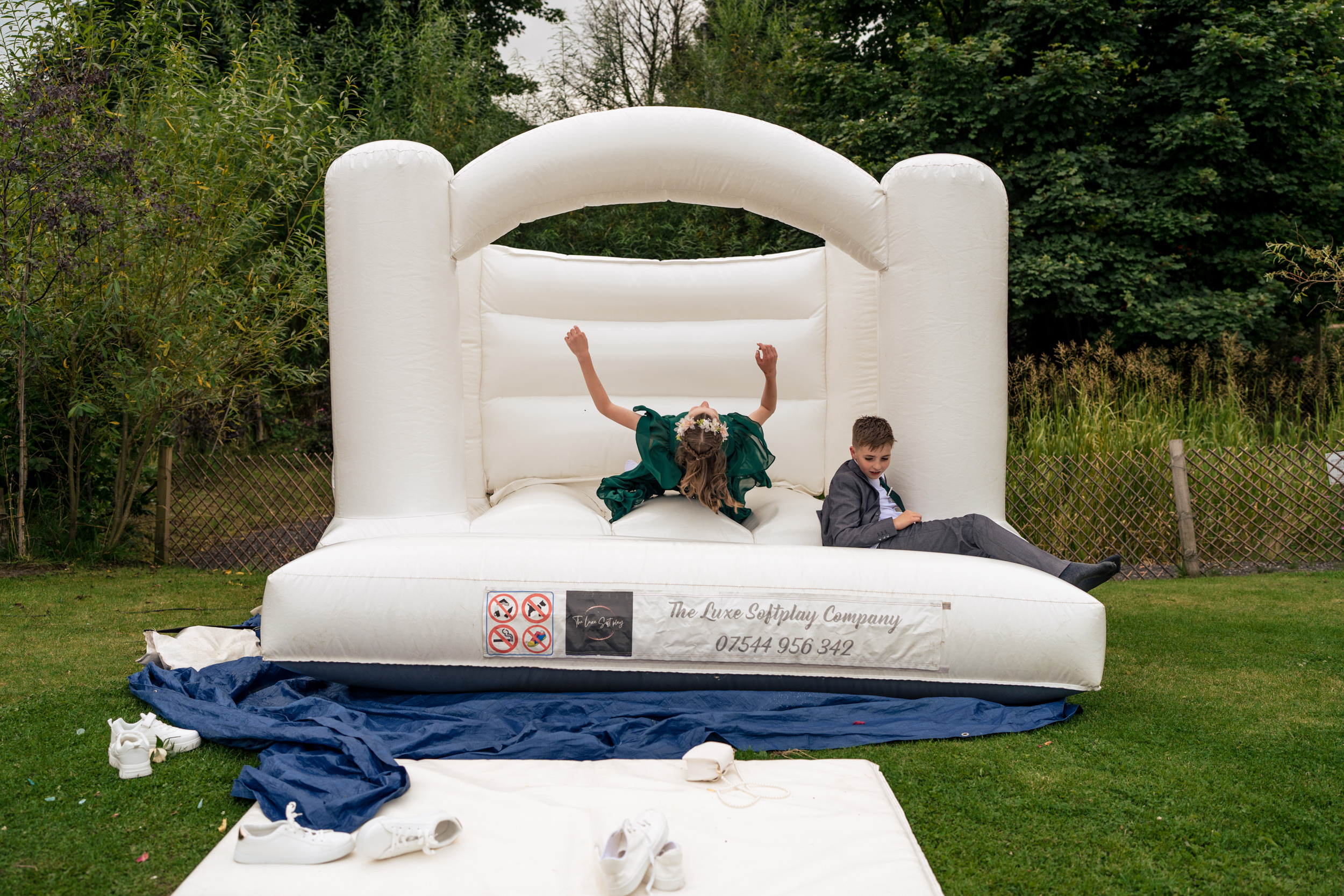 Kids on the bouncy castle