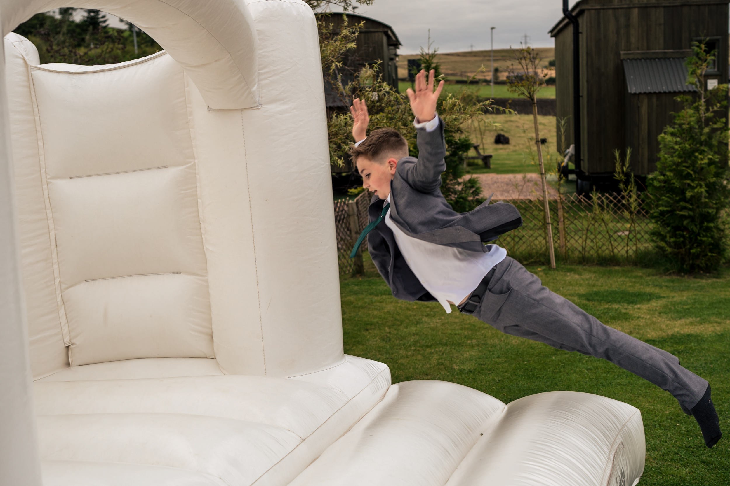 Kids on the bouncy castle