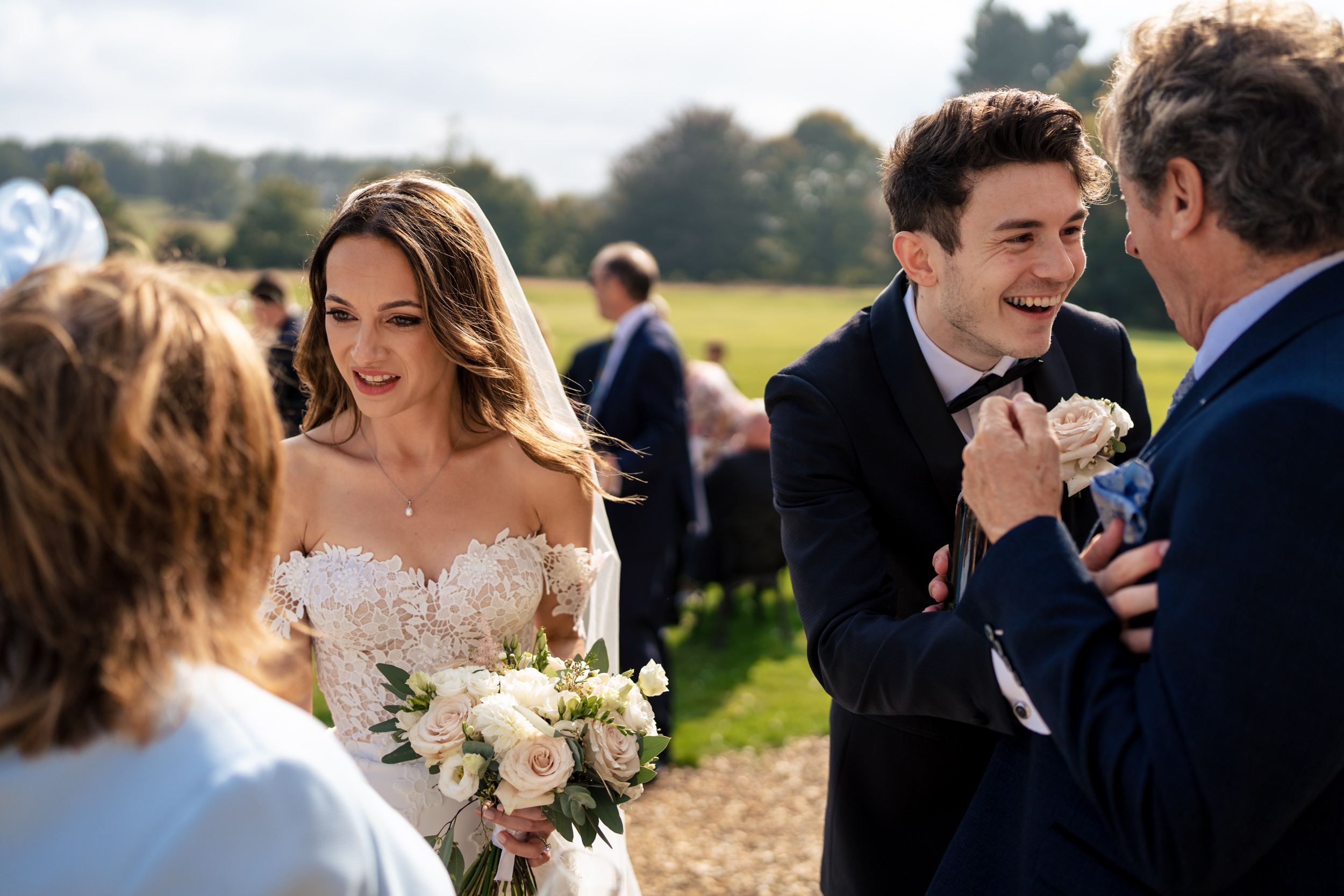Bride and groom at Howsham Hall