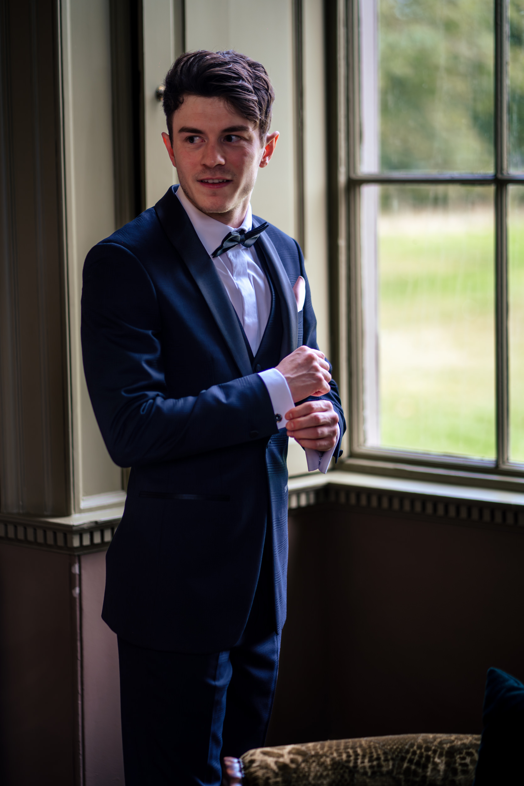 Photograph of the groom at Howsham Hall