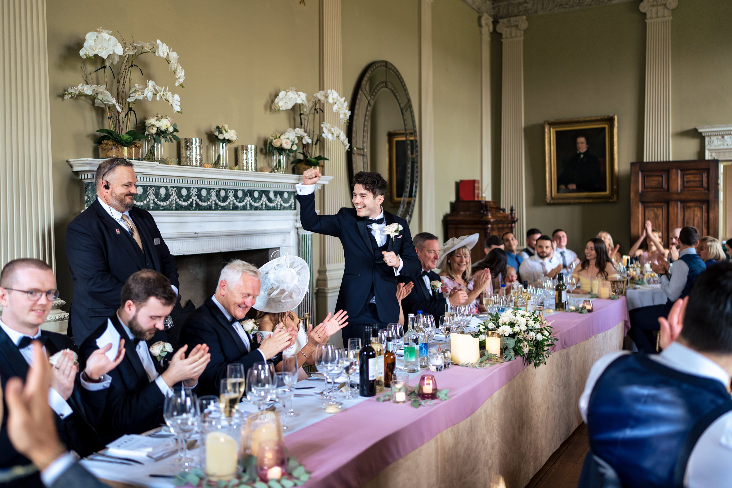 Wedding breakfast at Howsham Hall