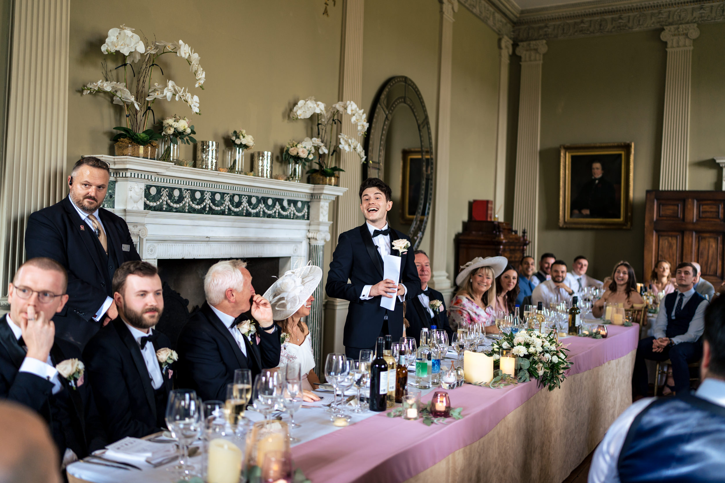 Wedding breakfast at Howsham Hall