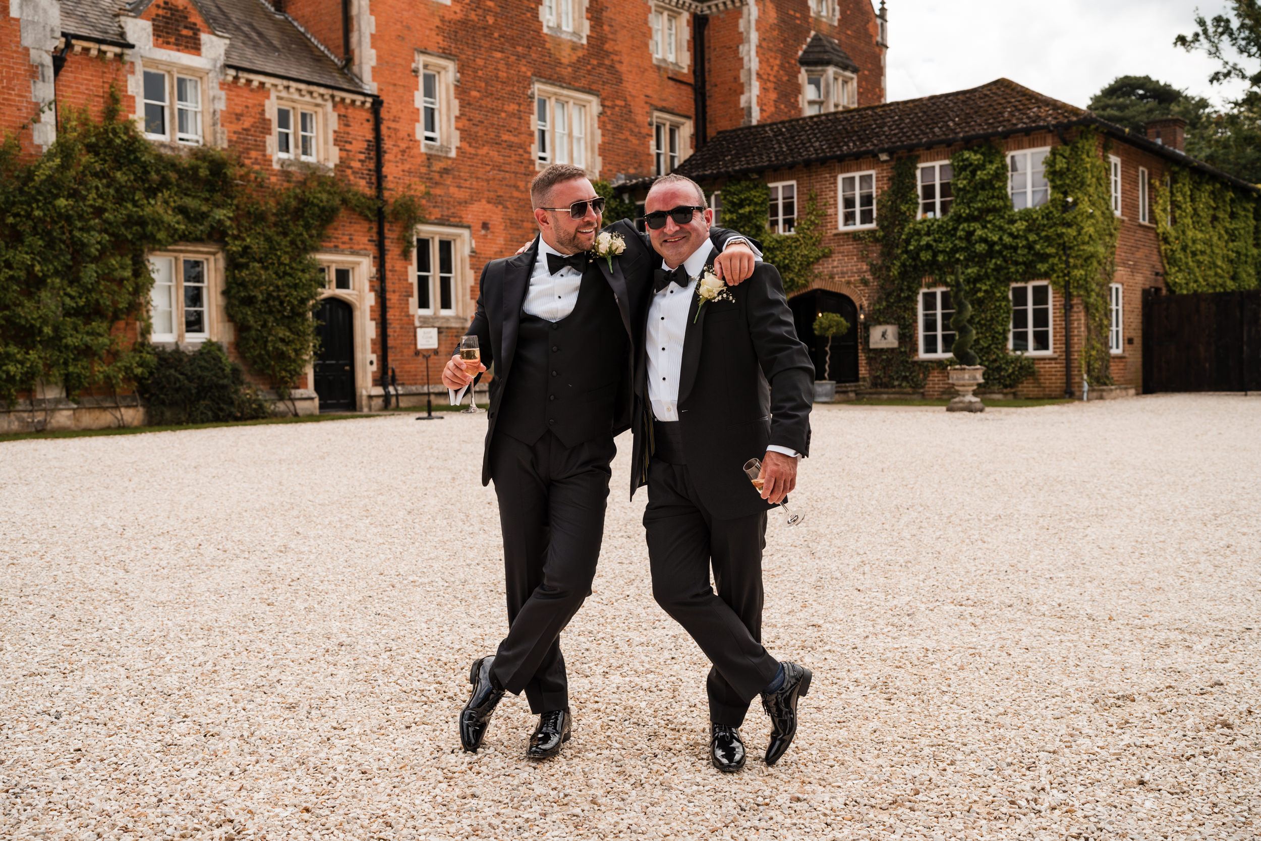 Groom prep. Thicket Priory Wedding Photographer.