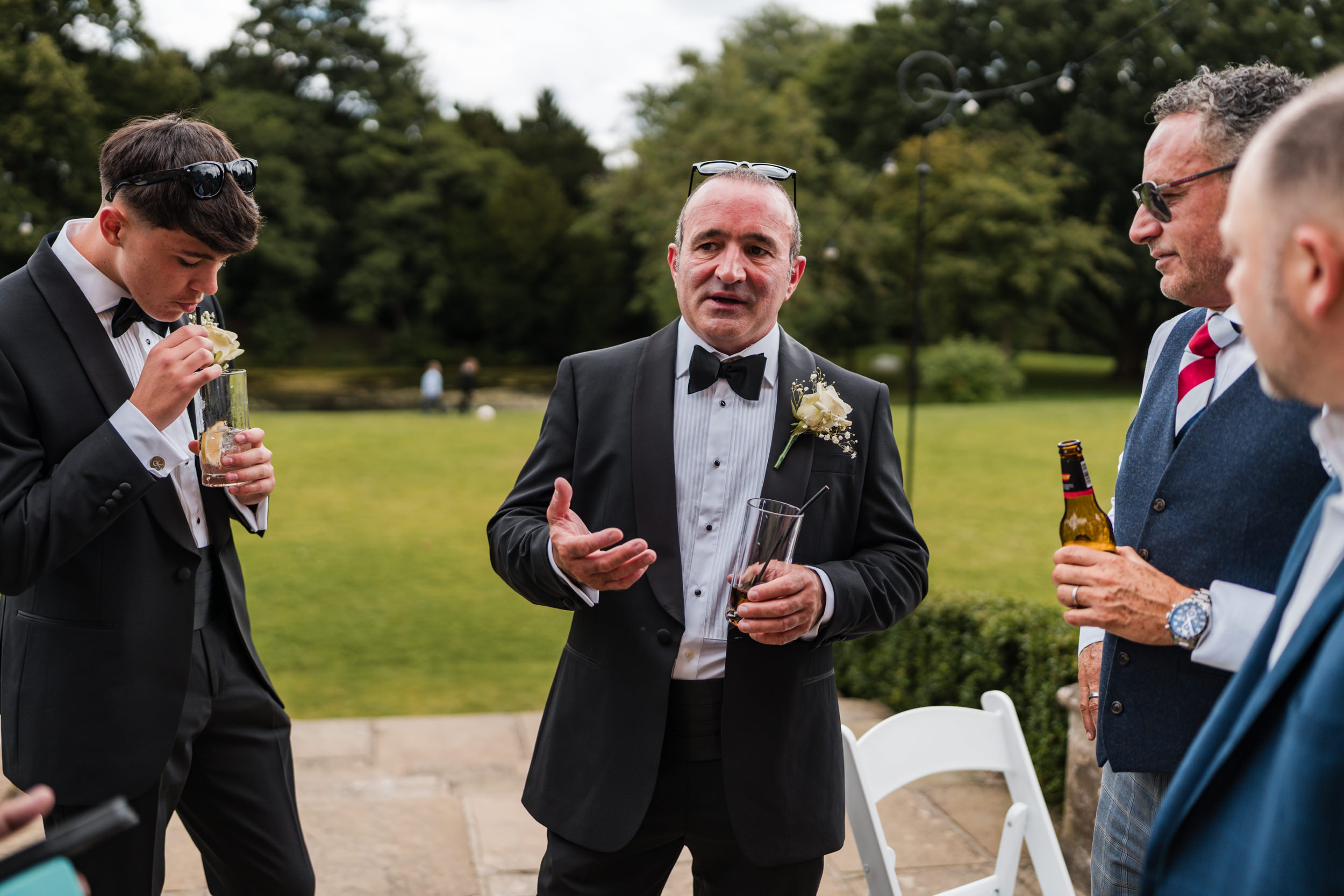 Father of the bride. Thicket Priory Wedding Photographer.