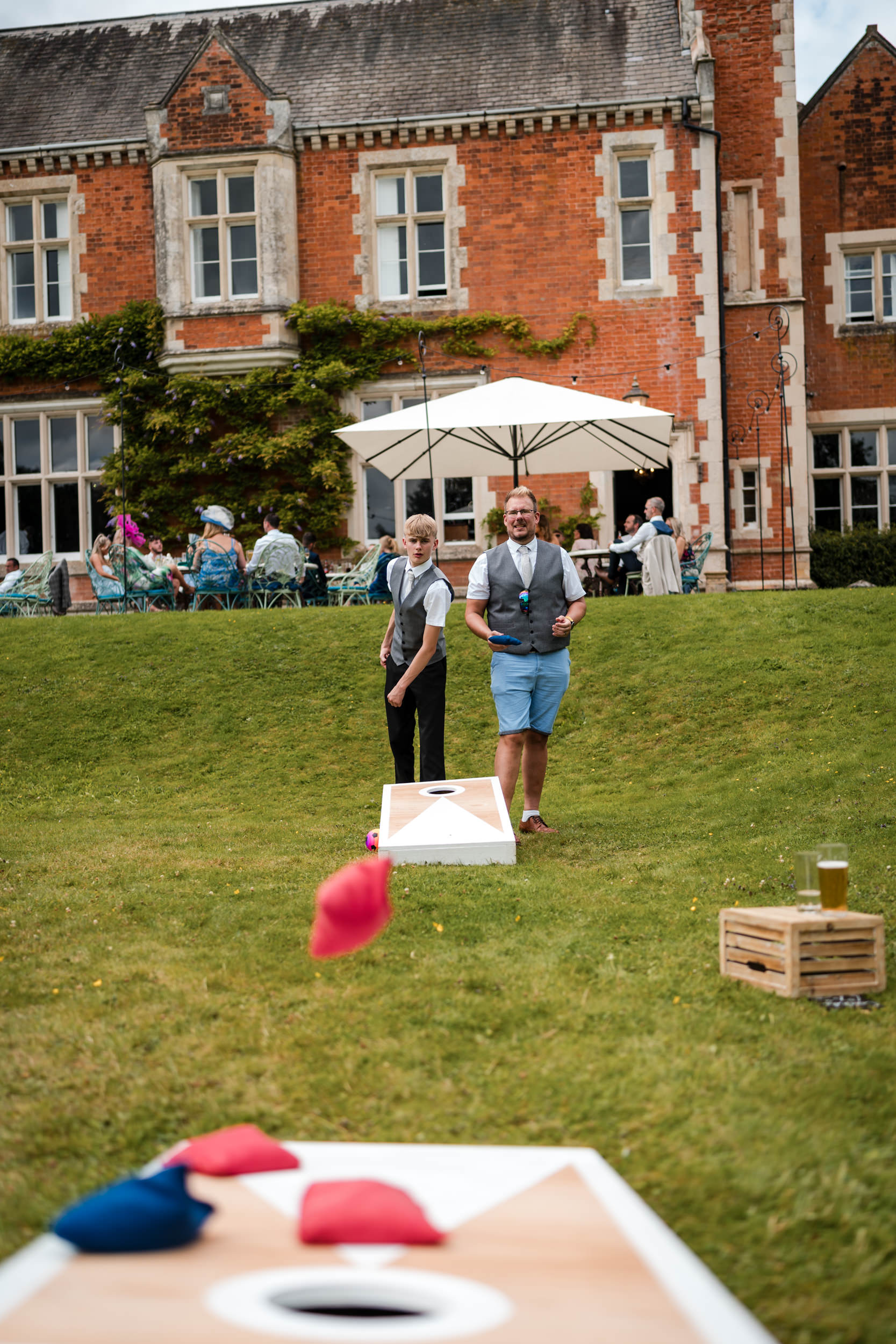Guests. Thicket Priory Wedding Photographer.