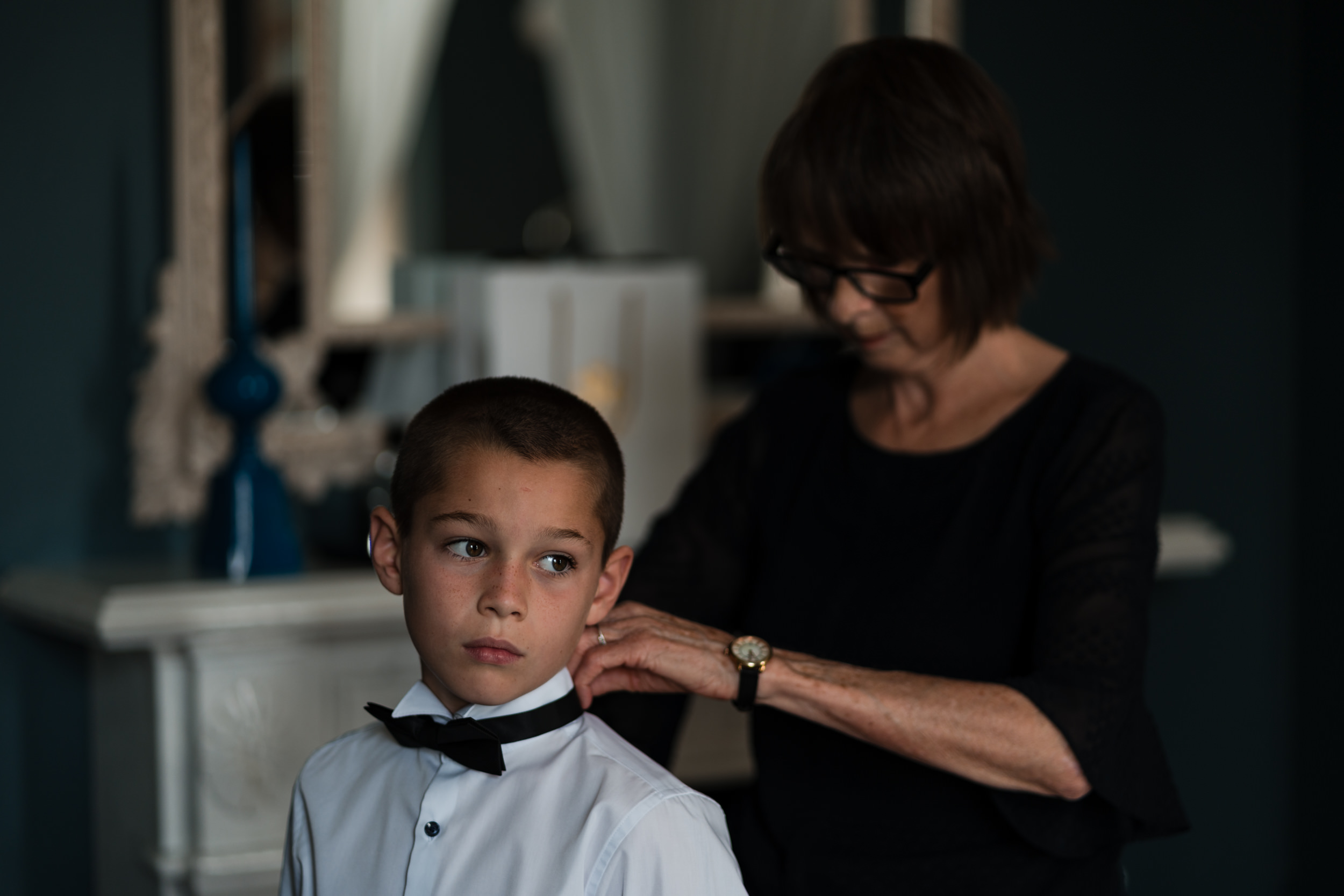 Groom prep. Thicket Priory Wedding Photographer.