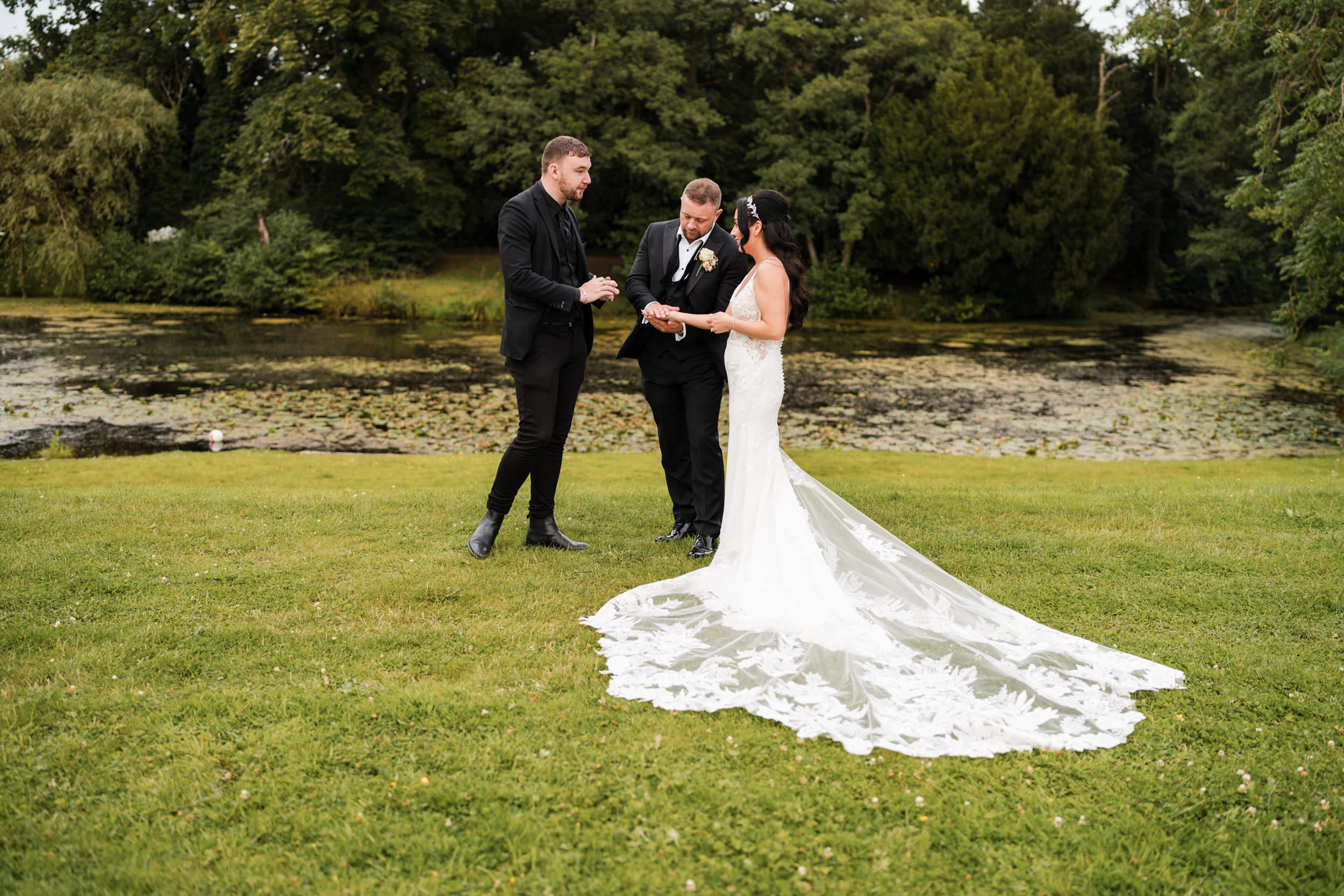 Magician performing for the bride and groom