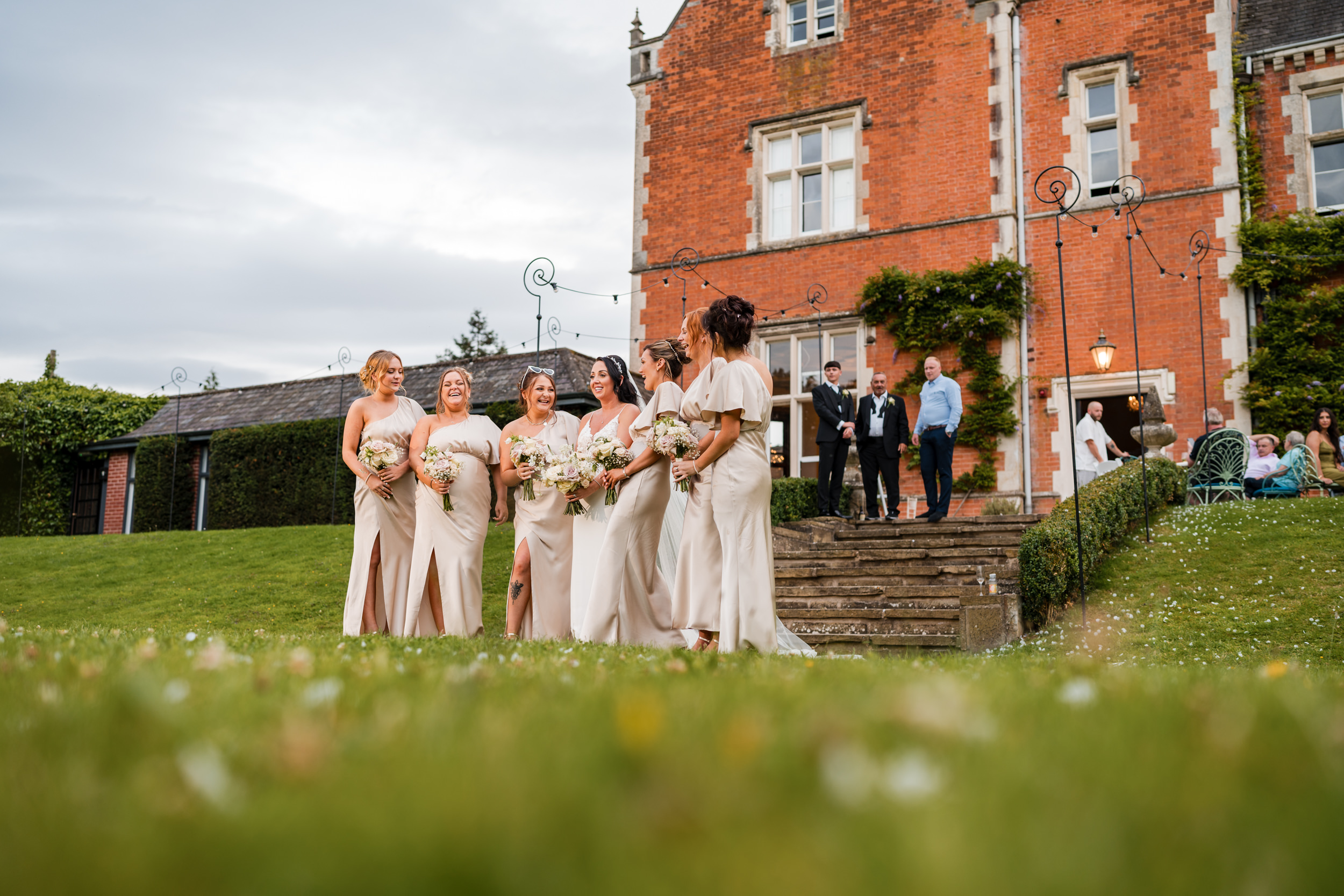 Bride and her bridesmaids