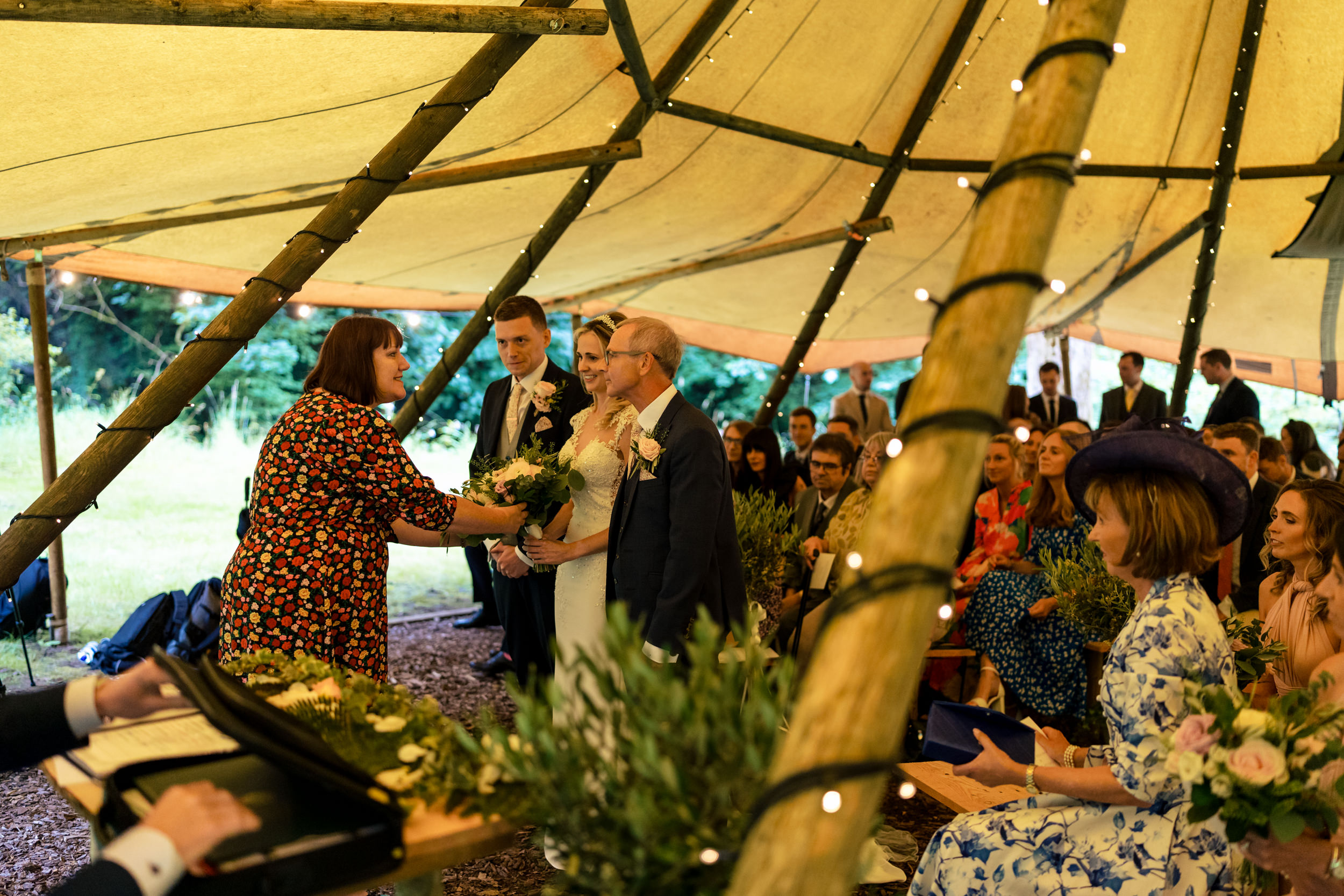 Wedding ceremony at Gisburn Park