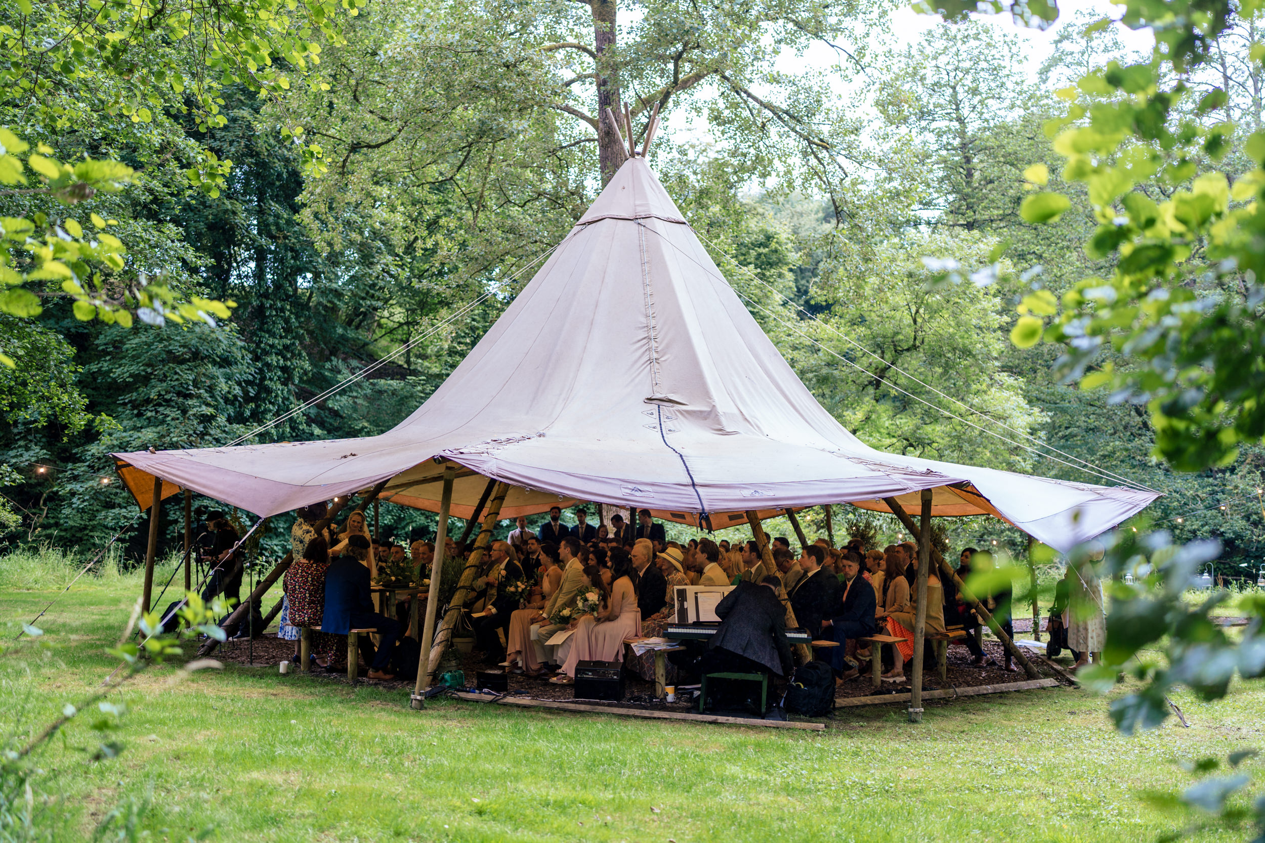 Wedding tepee at Gisburn Park