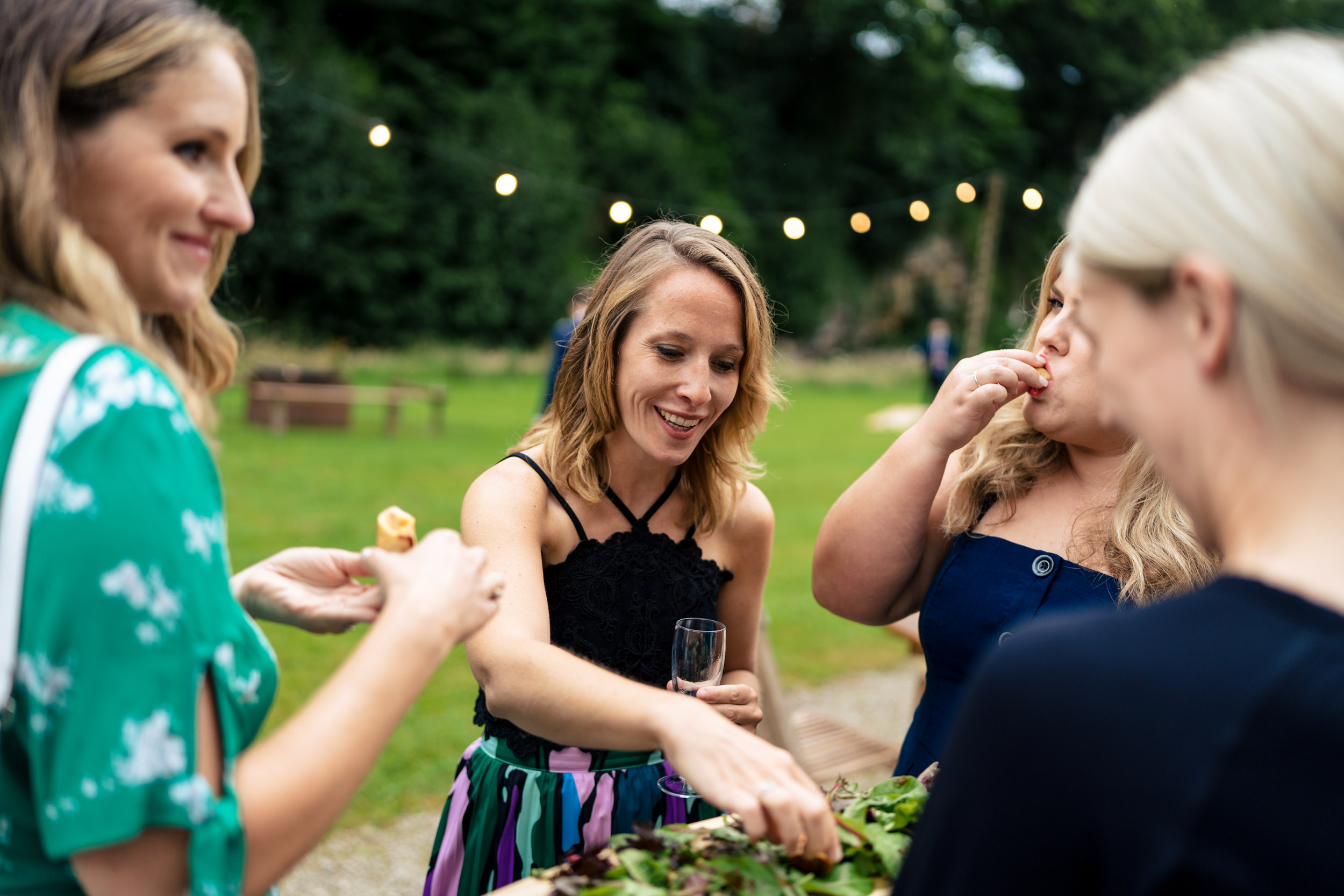 Wedding guests at Gisburn Park