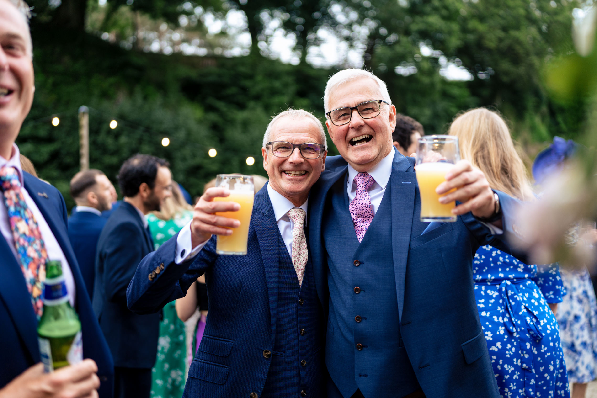 Wedding guests at Gisburn Park