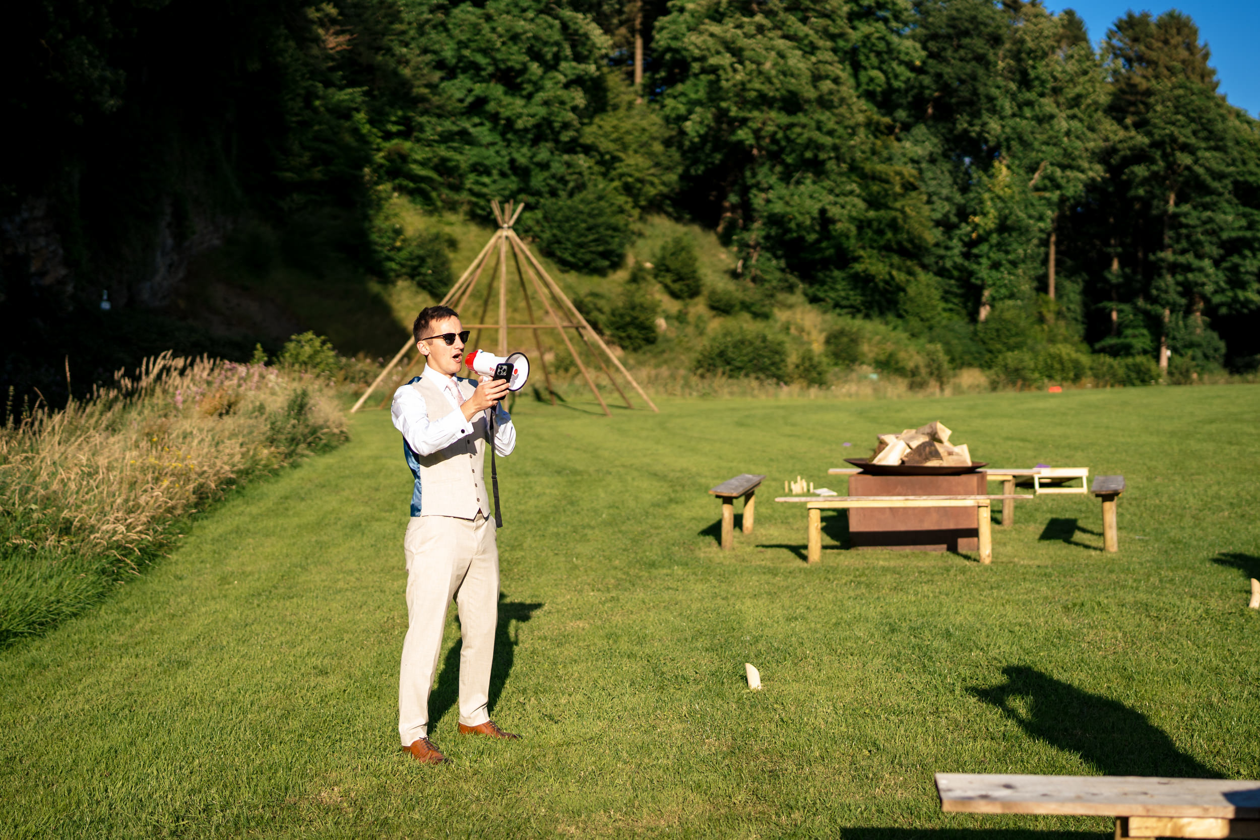 Guests at Gisburn Park wedding