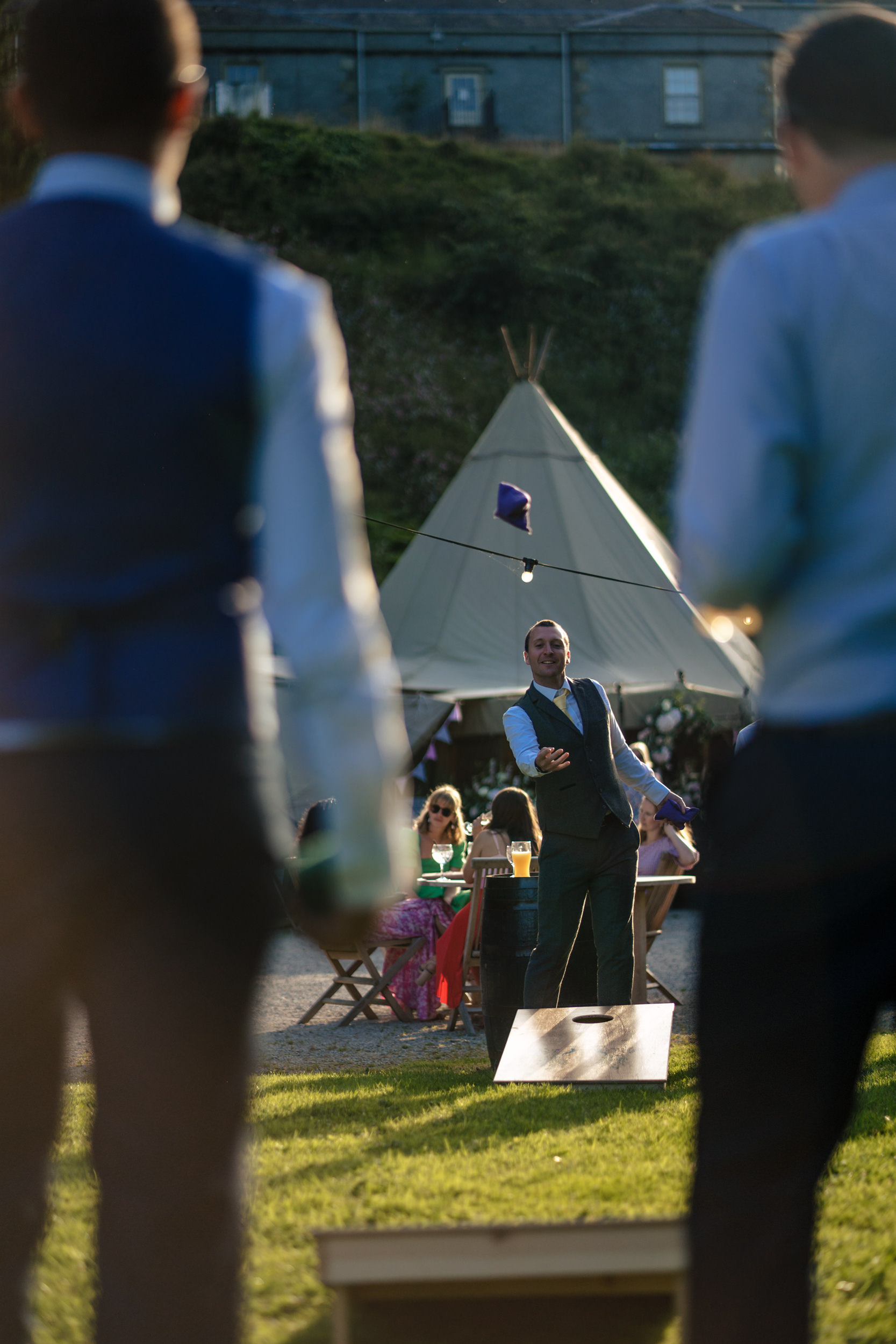 Guests at Gisburn Park wedding