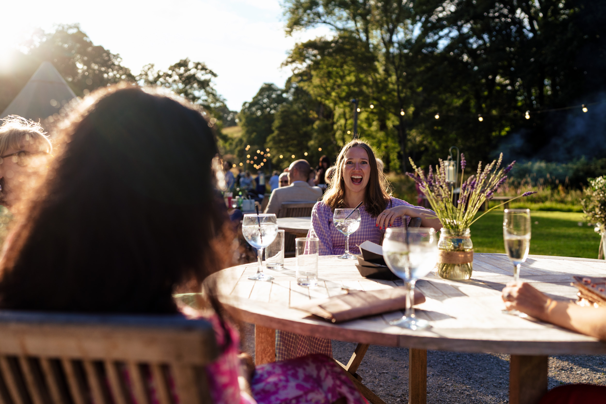 Guests at Gisburn Park wedding
