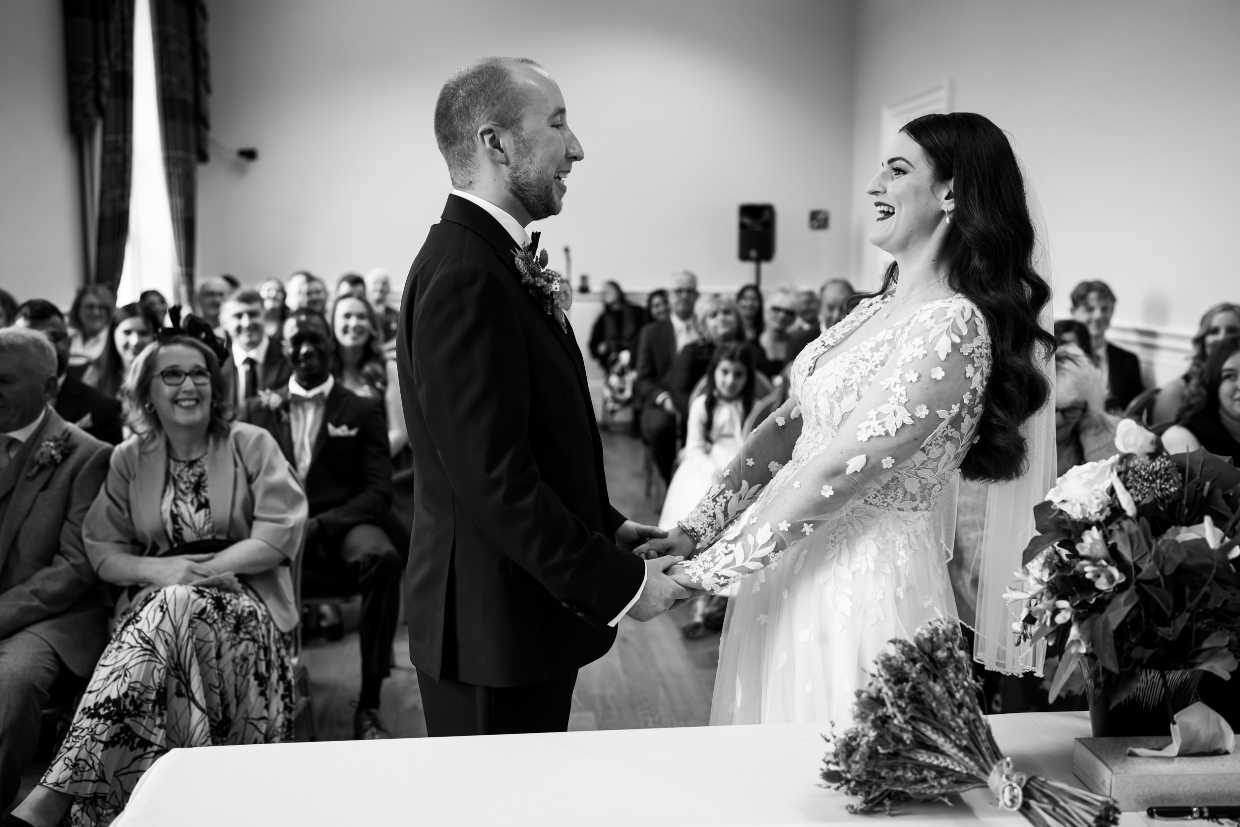 Marriage ceremony at St Georges Hall