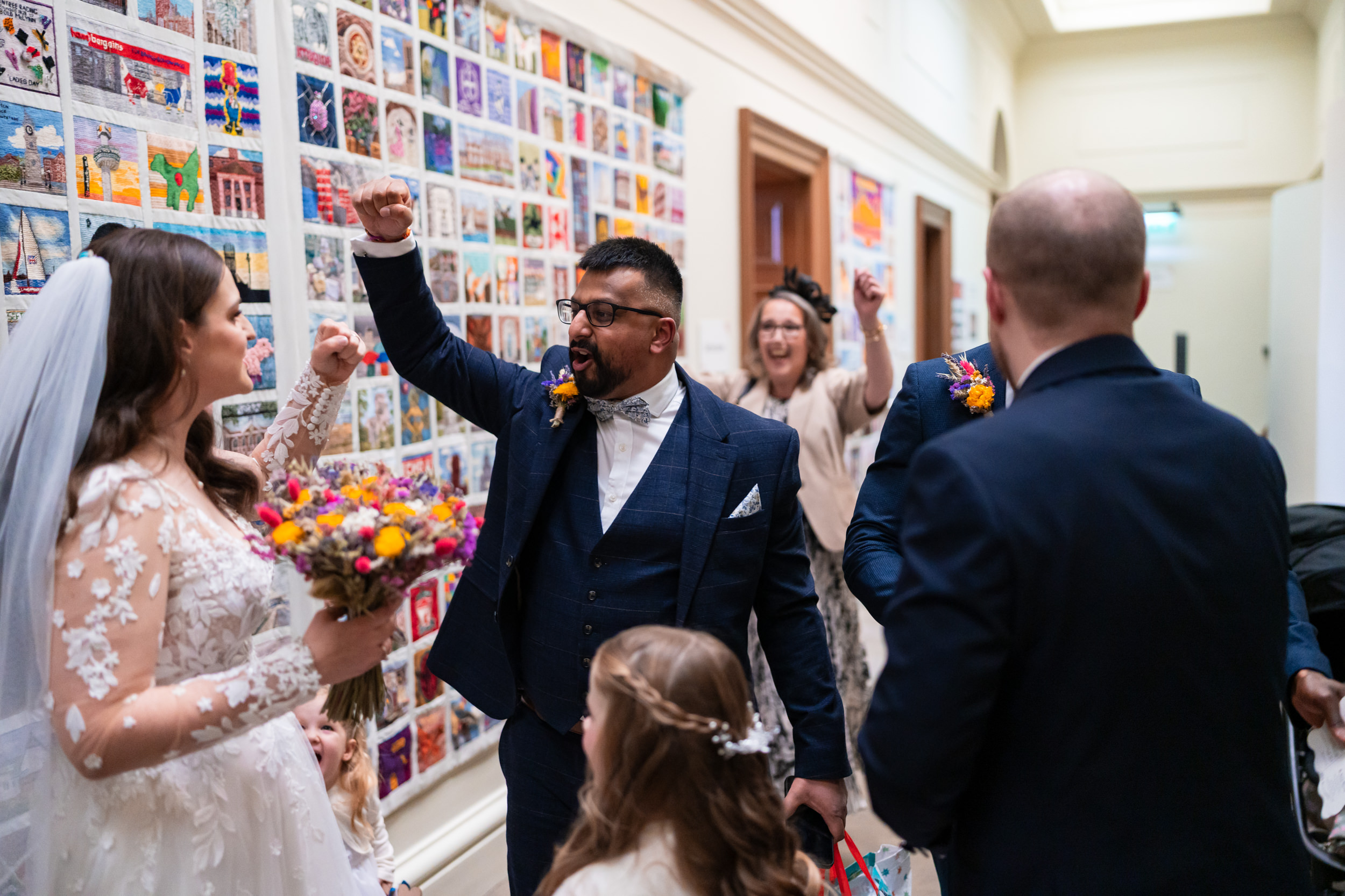 Wedding reception photography at St Georges Hall, Liverpool