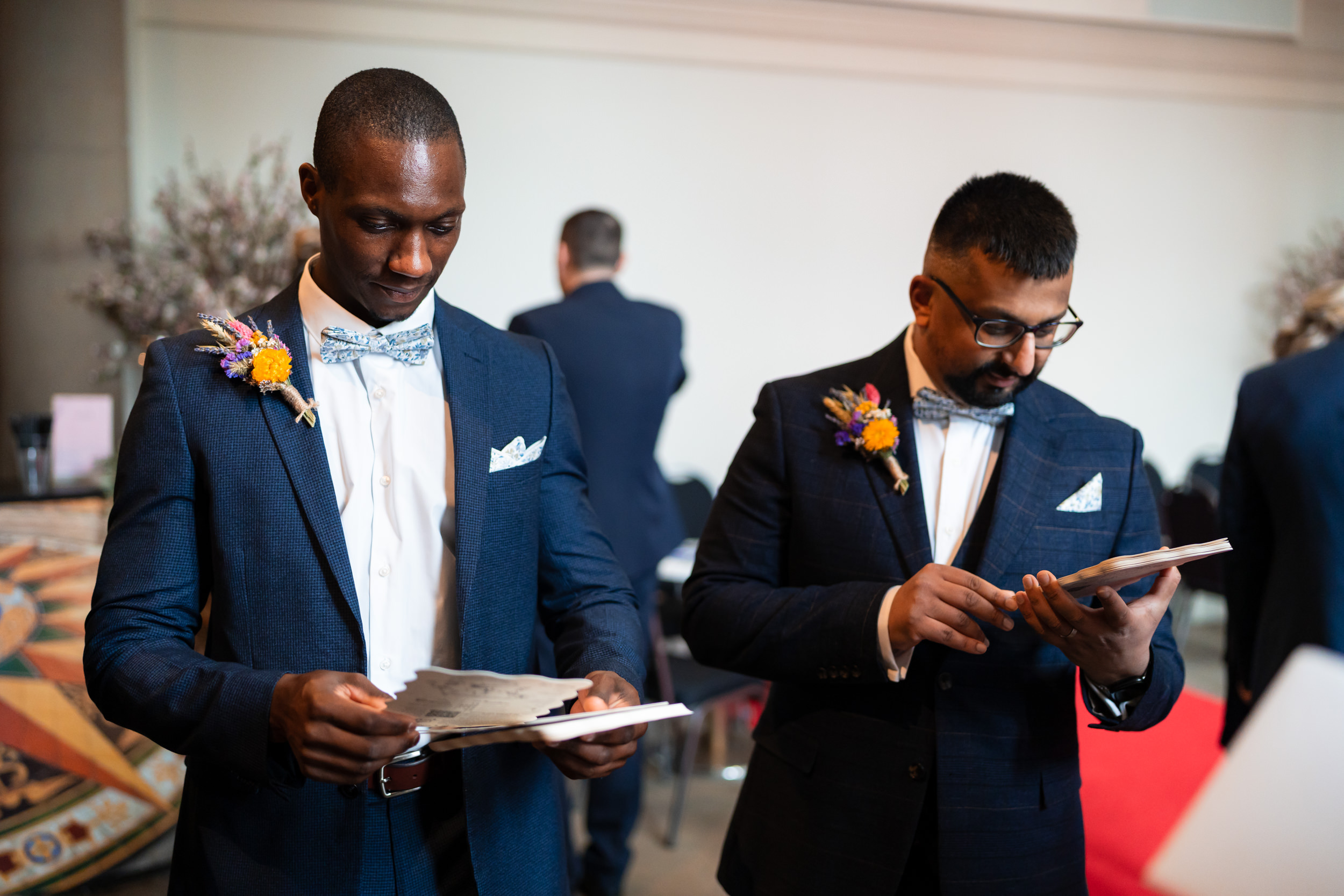 Groomsmen at St George's Hall, Liverpool