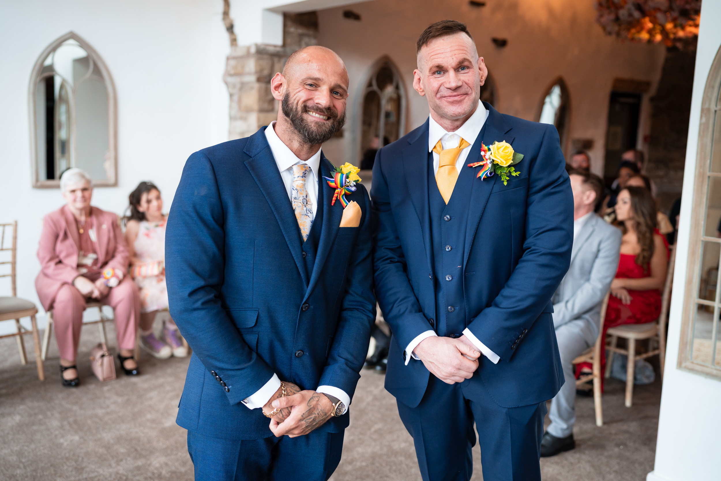 Groom and Best Man at Grains Bar